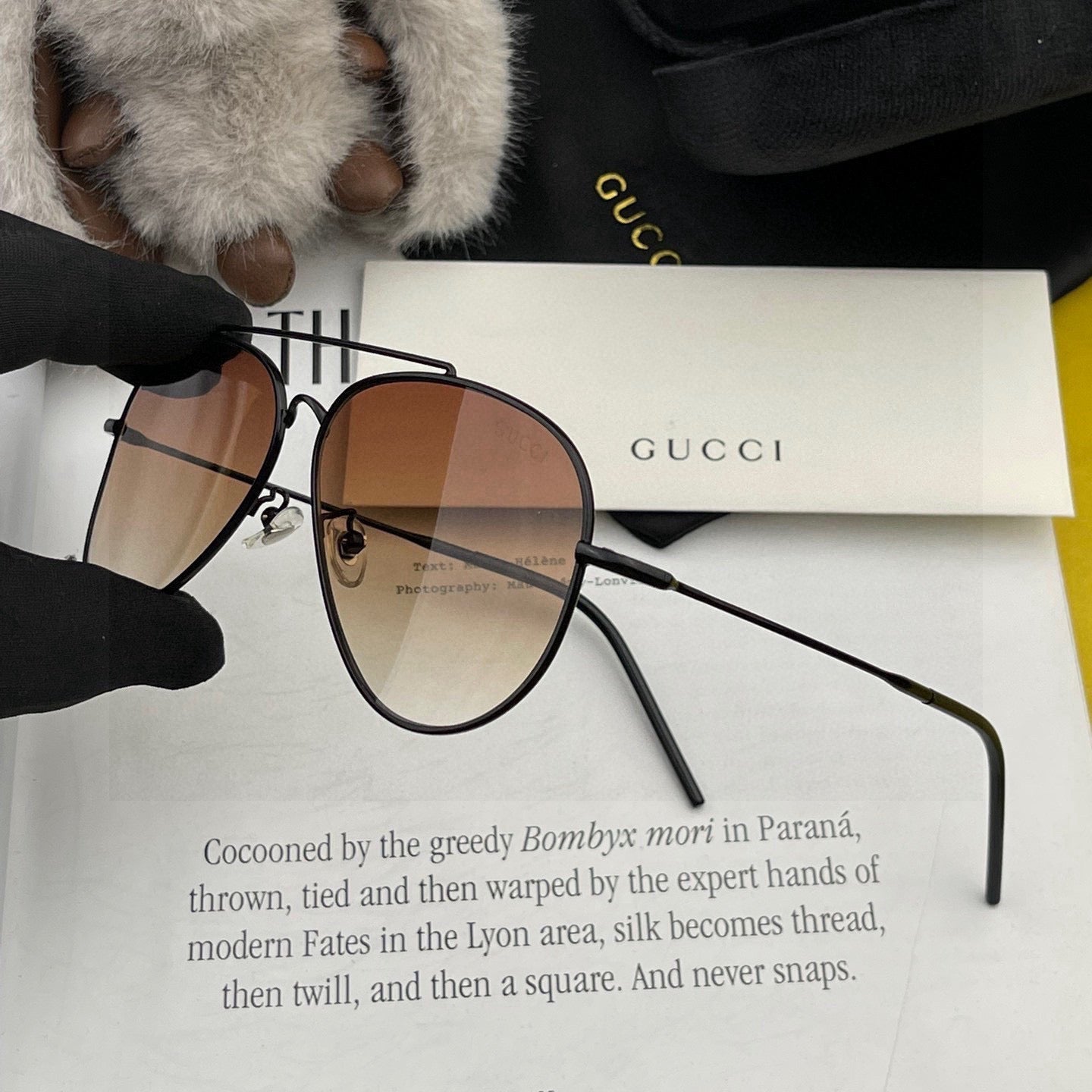 AVIATOR FRAME SUNGLASSES 1865 IN METAL - Black