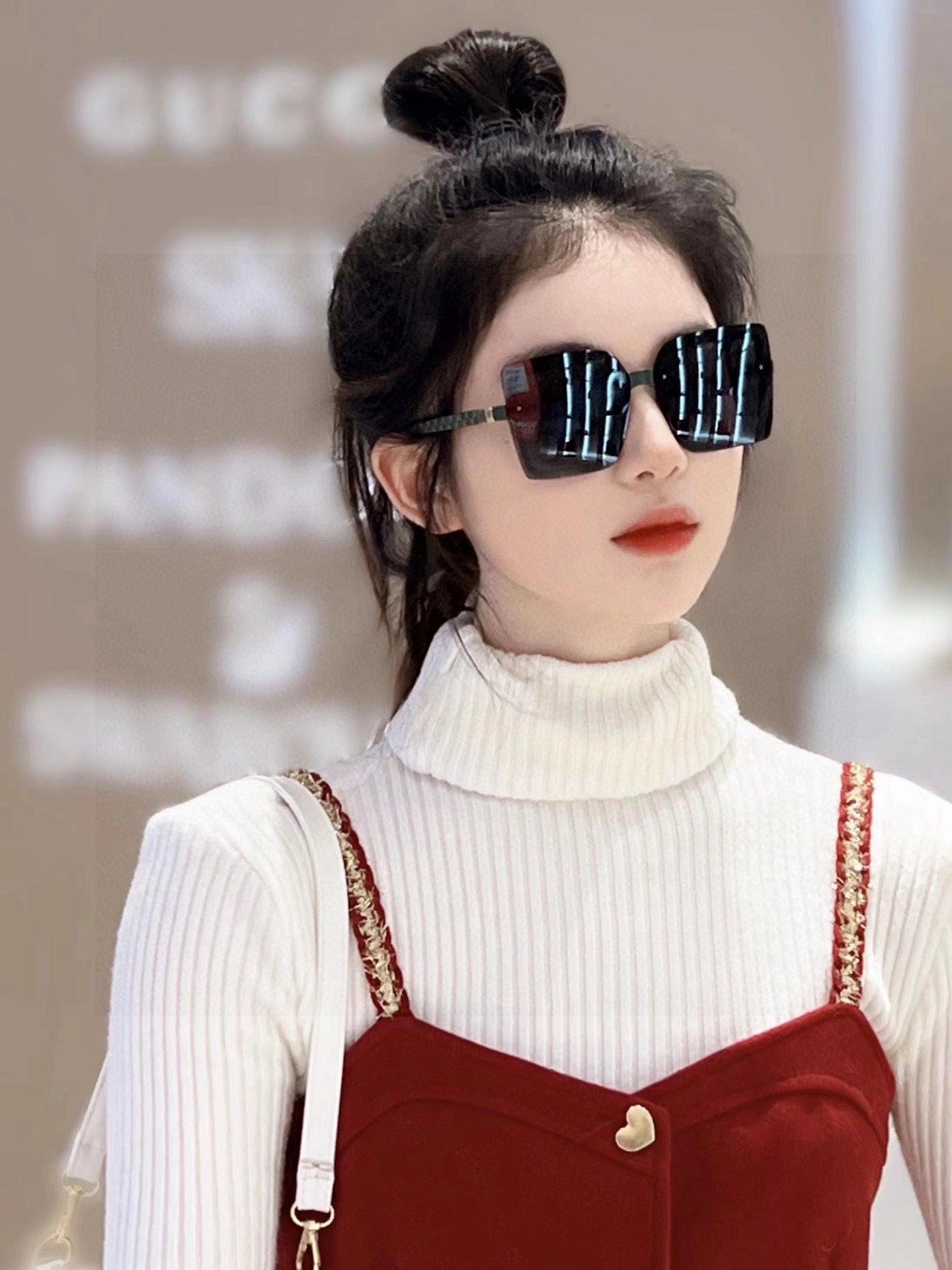 SQUARE FRAME SUNGLASSES G9222 IN ACETATE - Purple