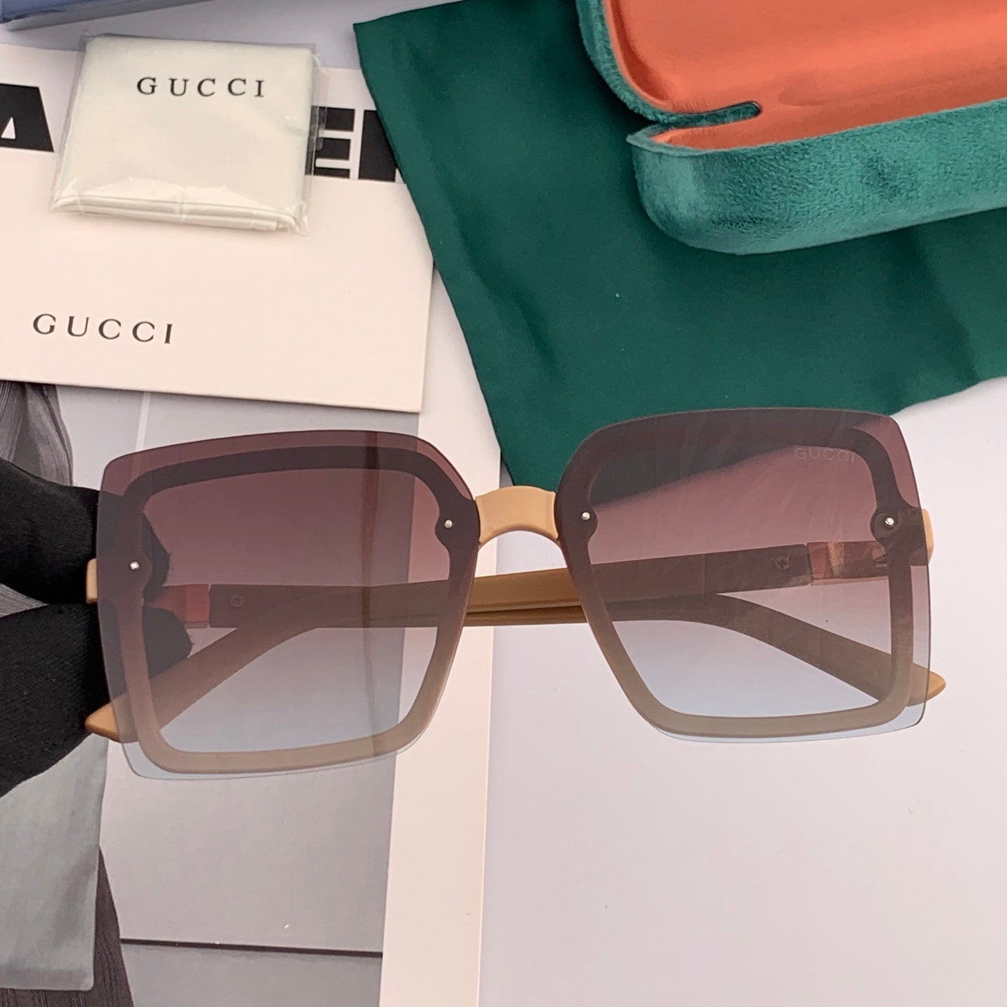SQUARE FRAME SUNGLASSES G9222 IN ACETATE - Purple
