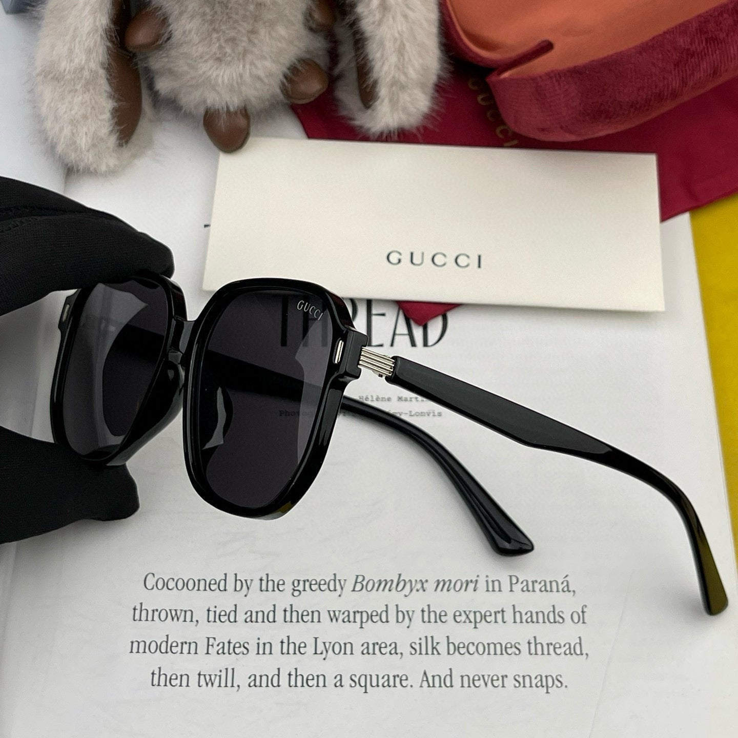 SQUARE FRAME SUNGLASSES G867 IN ACETATE - Black