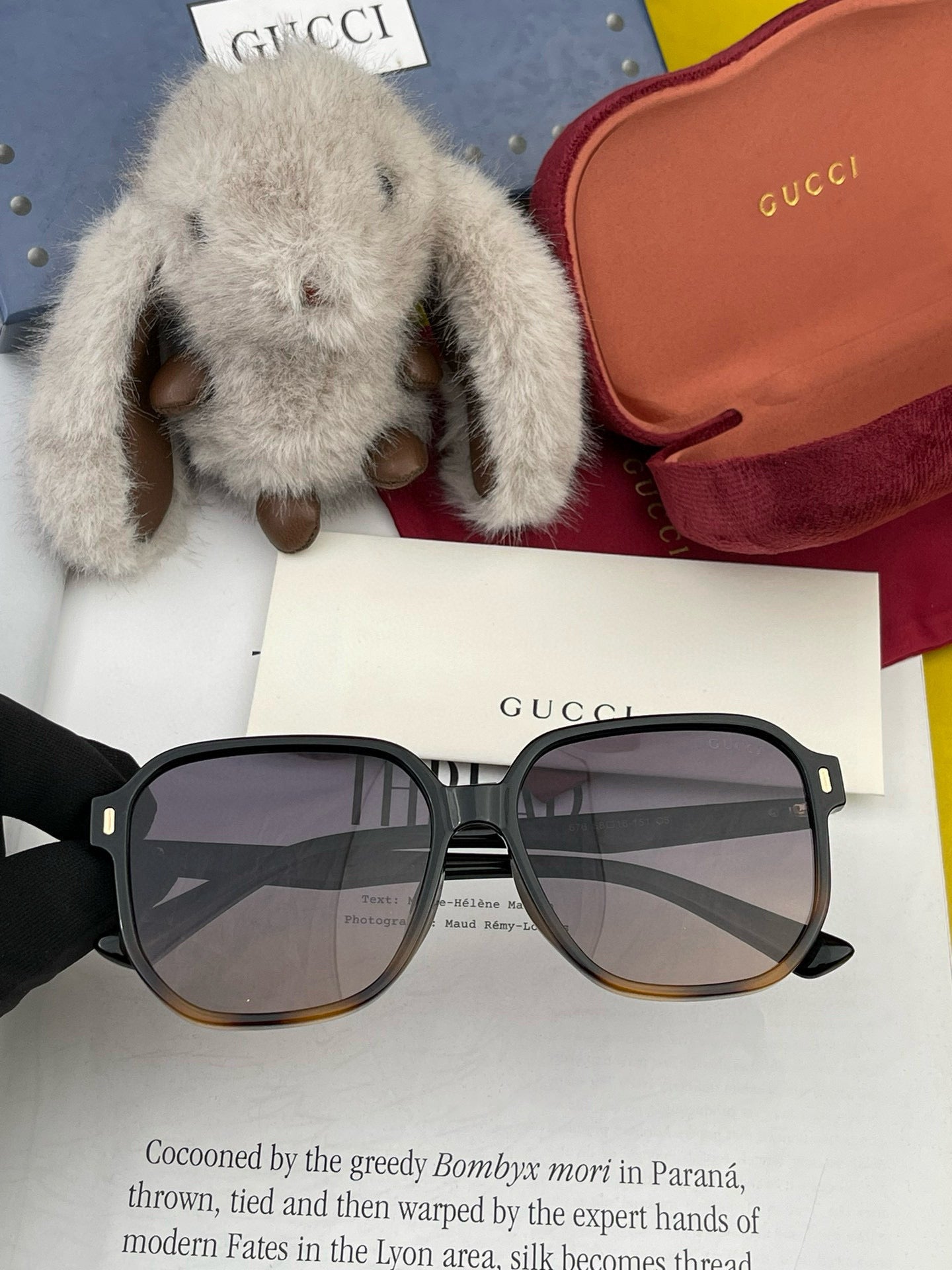 SQUARE FRAME SUNGLASSES G867 IN ACETATE - Black