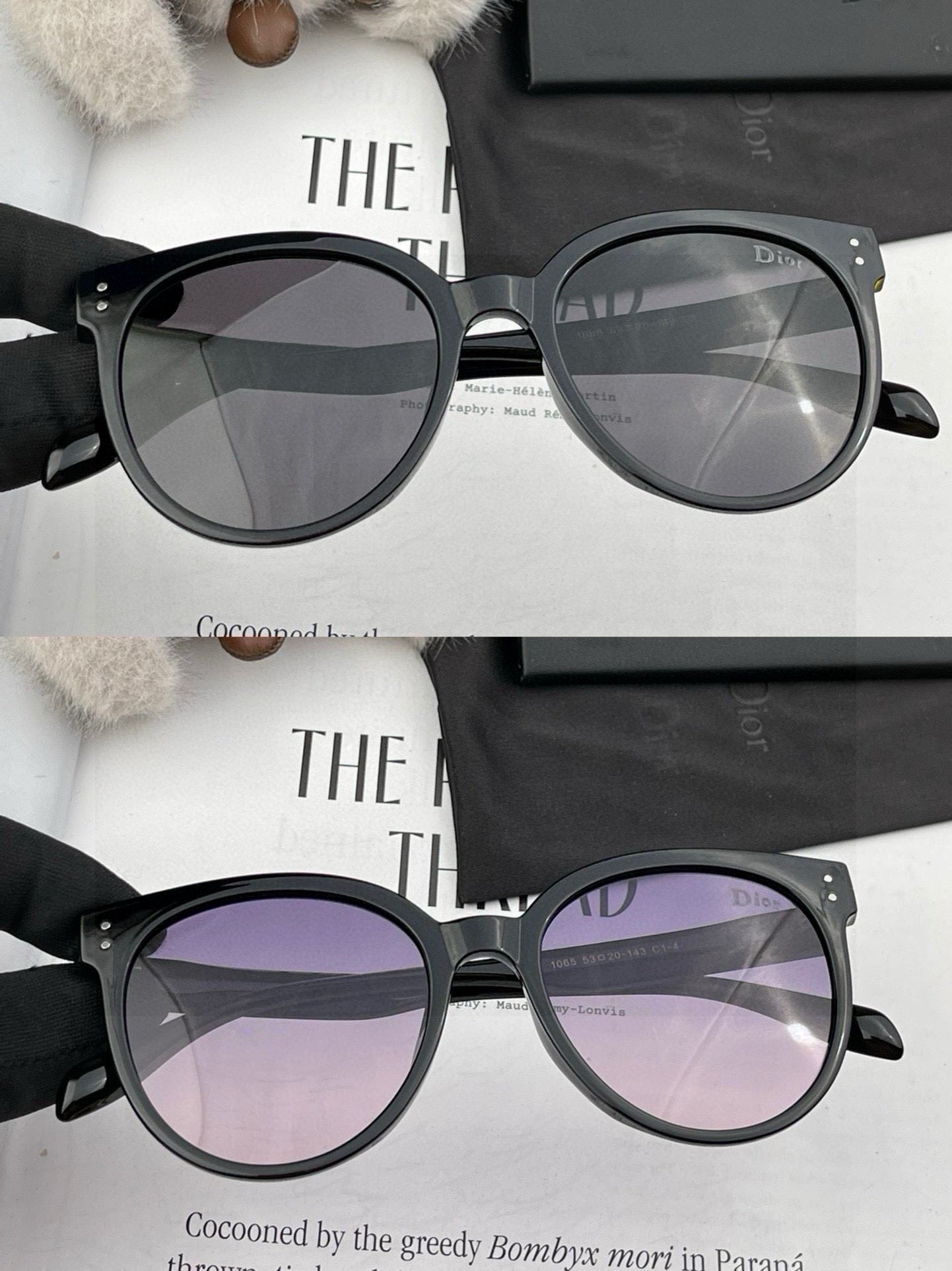 MONTAIGNE SUNGLASS CD5106 IN BLACK ACETATE - Black