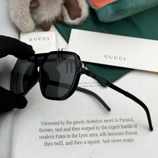 NAVIGATOR FRAME SUNGLASSES G811 IN ACETATE - Black