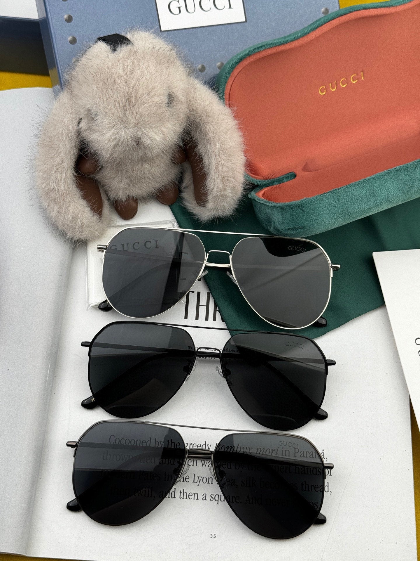 AVIATOR FRAME SUNGLASSES G1702 IN METAL - Black