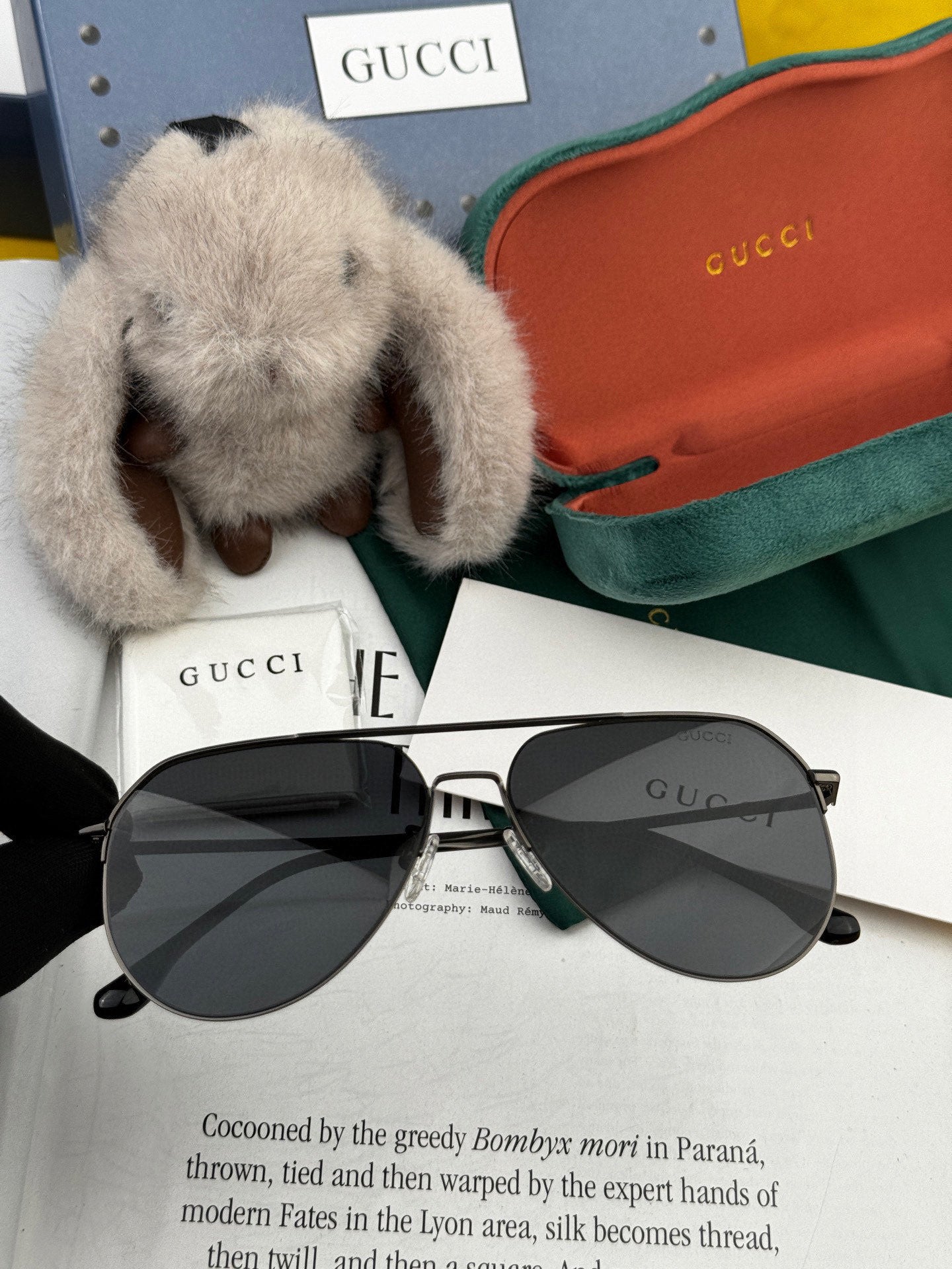AVIATOR FRAME SUNGLASSES G1702 IN METAL - Black