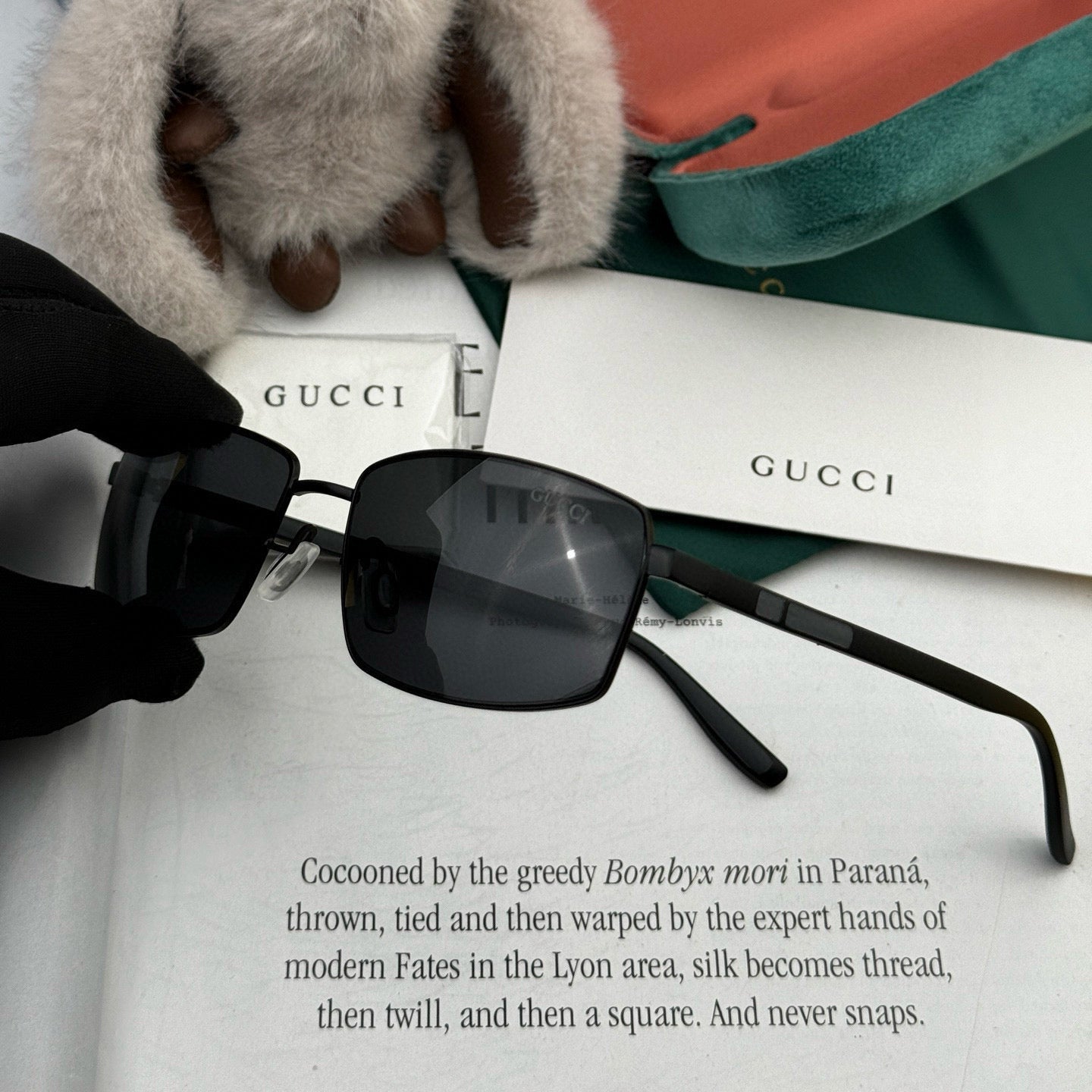 RECTANGULAR FRAME SUNGLASSES G51806 IN METAL - Black