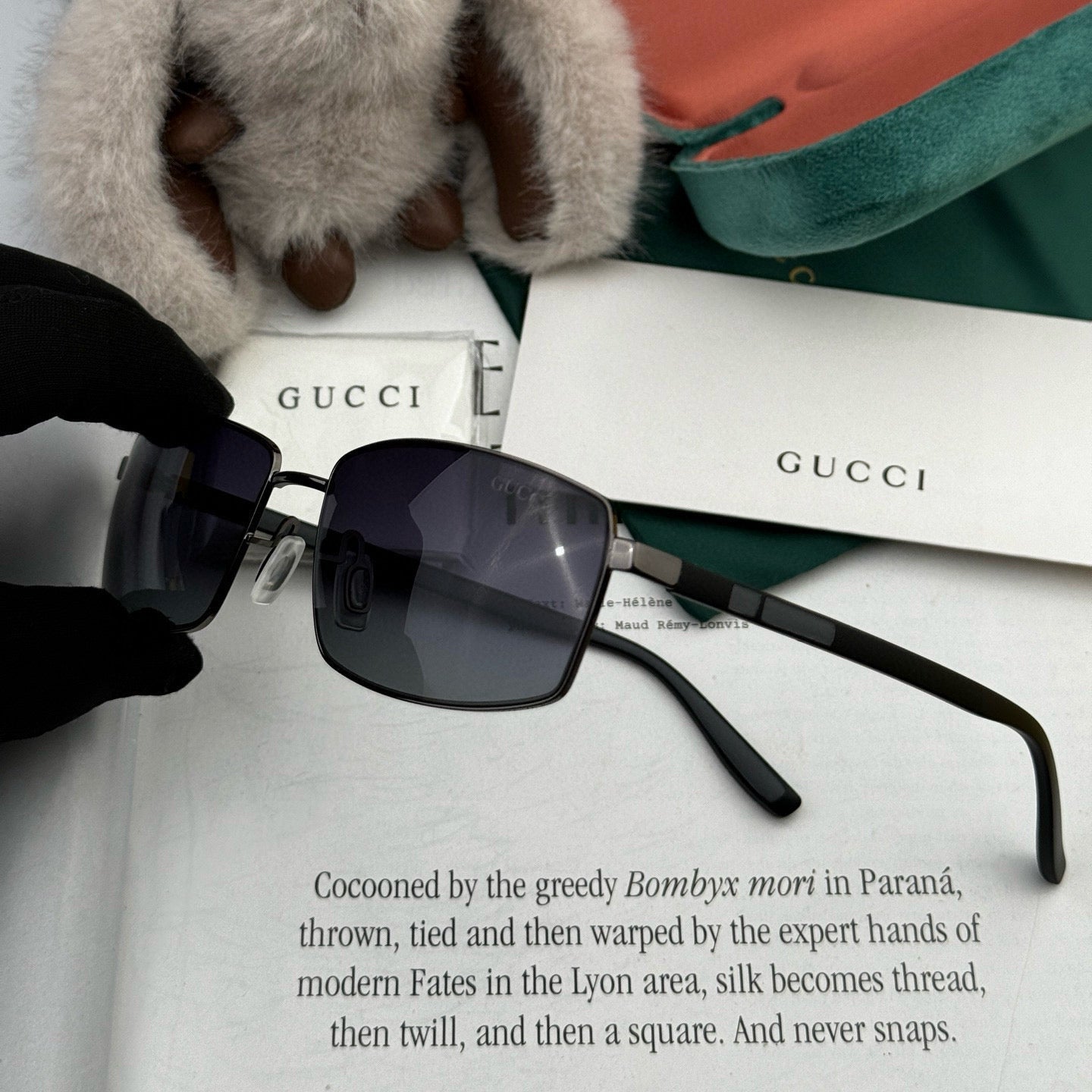 RECTANGULAR FRAME SUNGLASSES G51806 IN METAL - Black