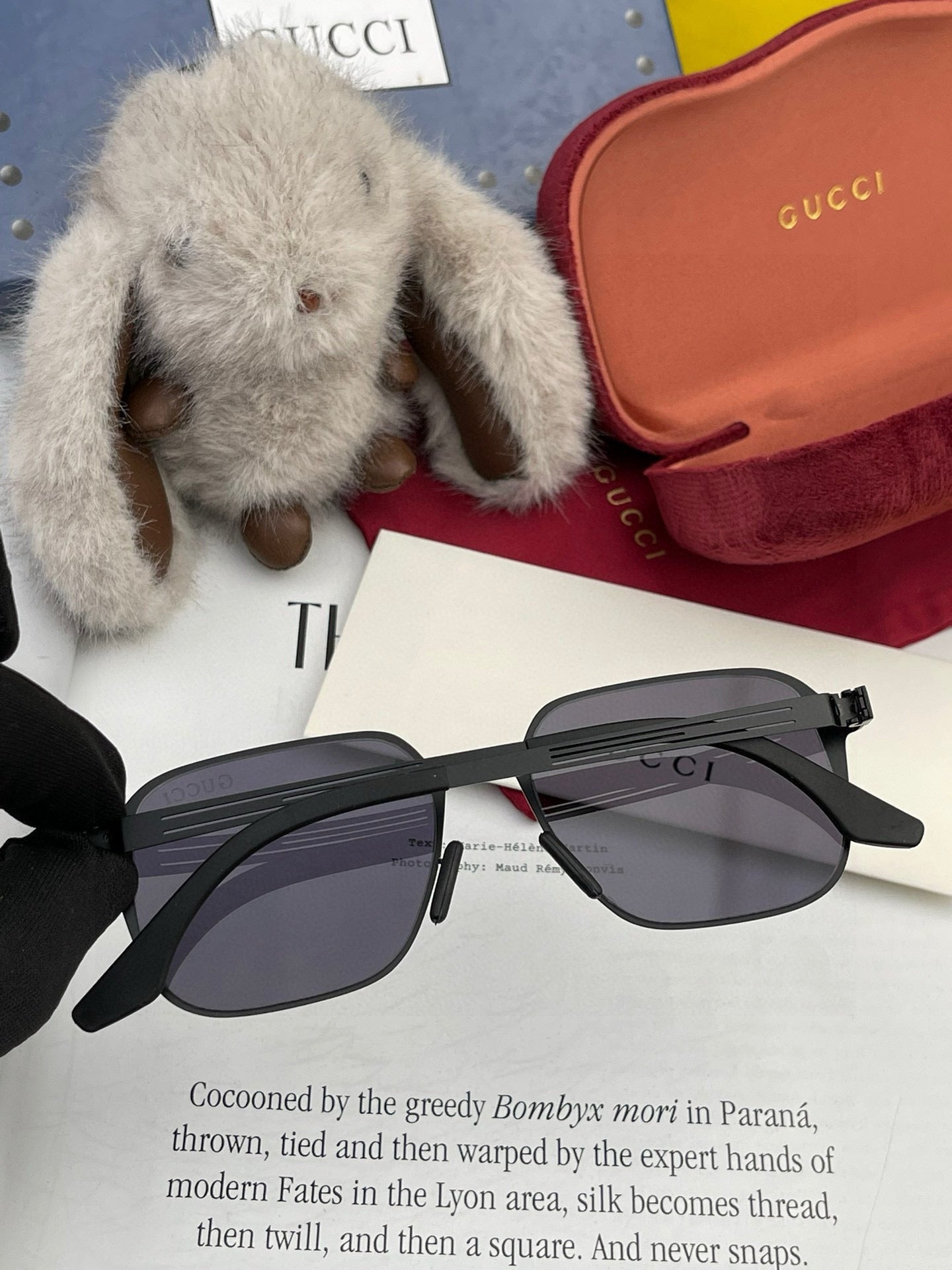 RECTANGULAR FRAME SUNGLASSES 3862 IN METAL - Black