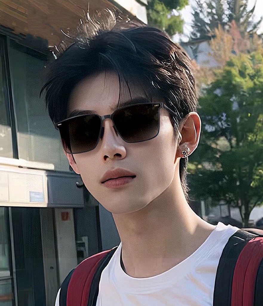 BUTTERFLY FRAME SUNGLASSES G176 IN METAL - Black