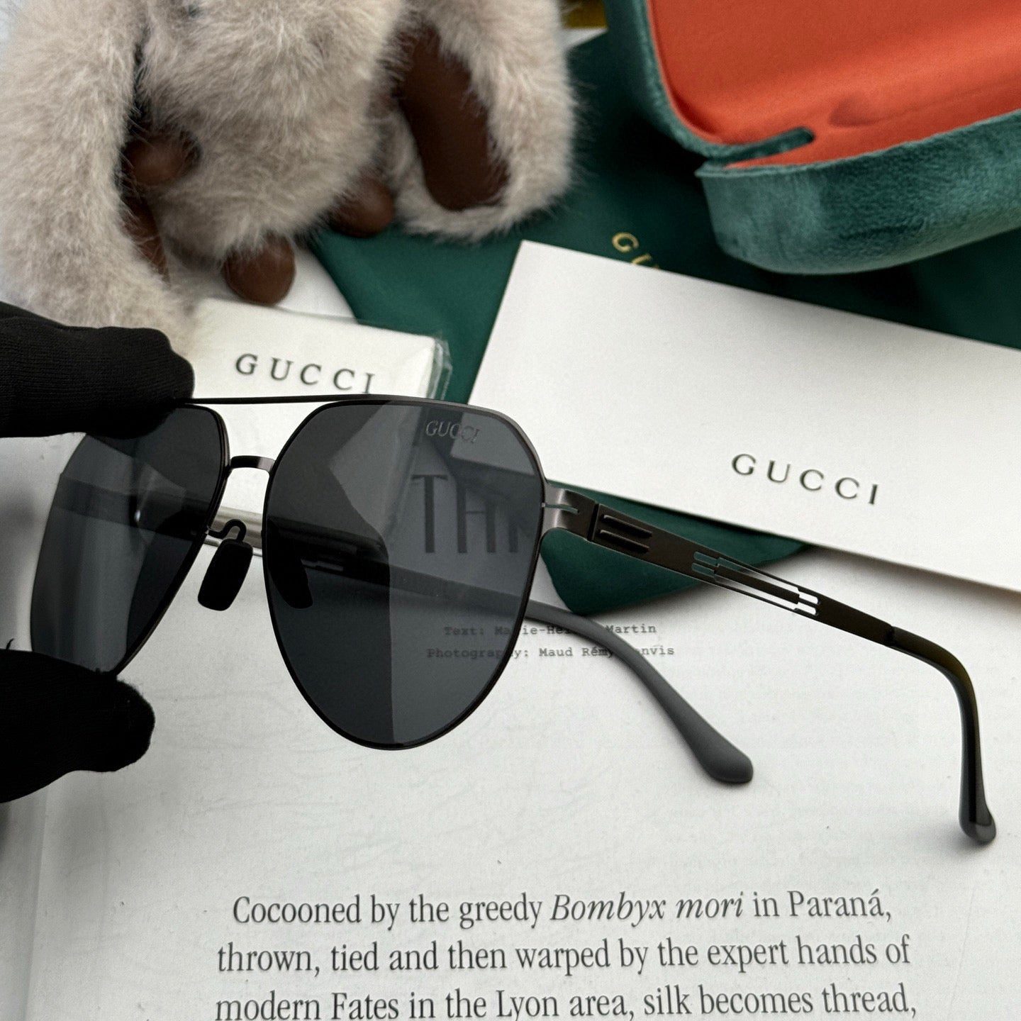 AVIATOR FRAME SUNGLASSES G8882 IN METAL - Black
