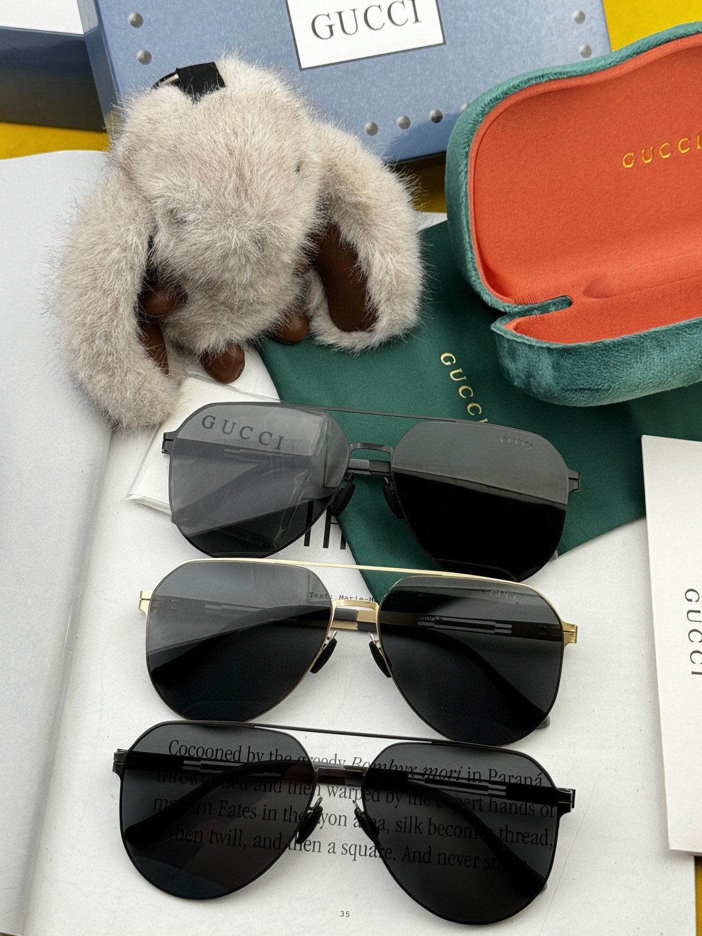 AVIATOR FRAME SUNGLASSES G8882 IN METAL - Black