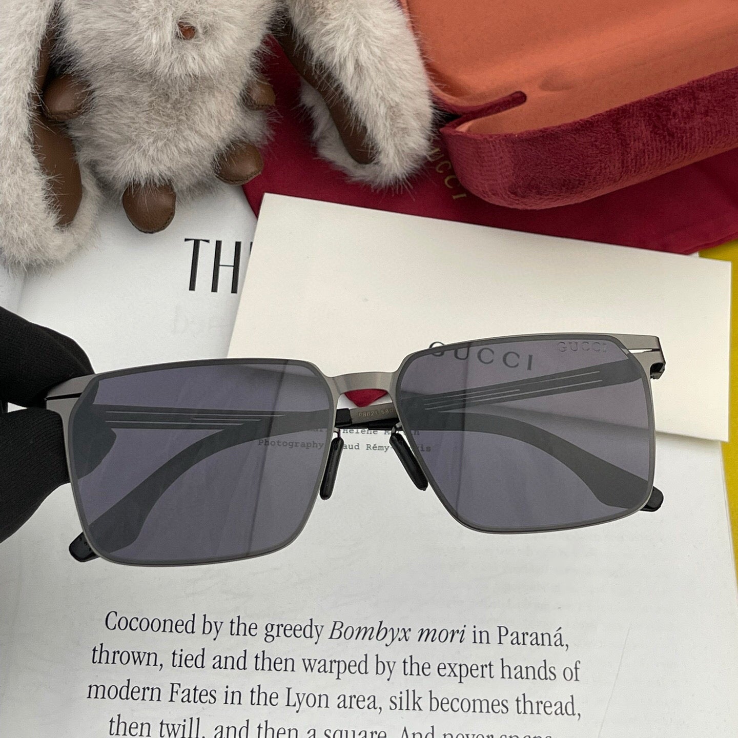 RECTANGULAR FRAME SUNGLASSES 1862 IN METAL - Black