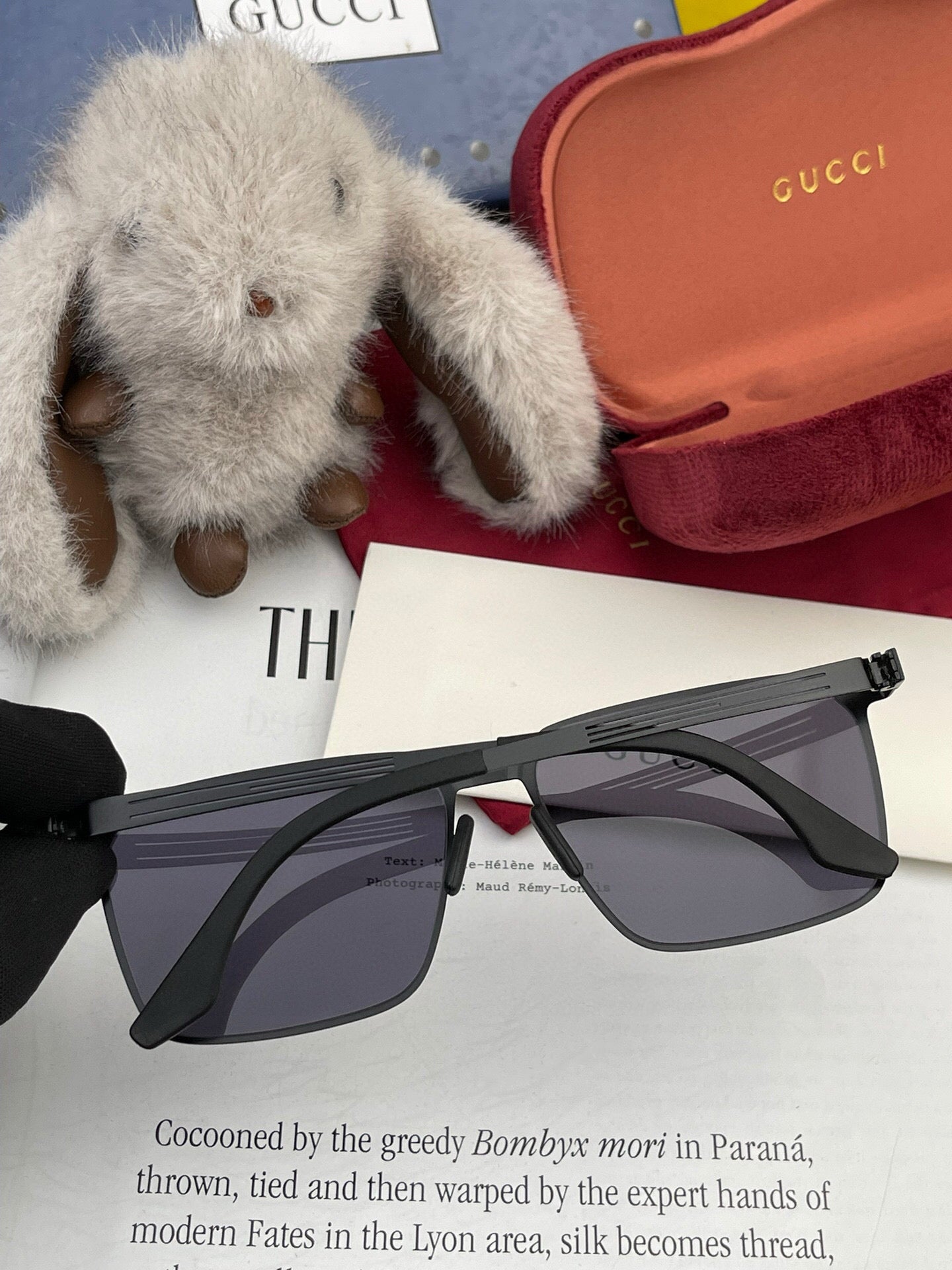 RECTANGULAR FRAME SUNGLASSES 1862 IN METAL - Black