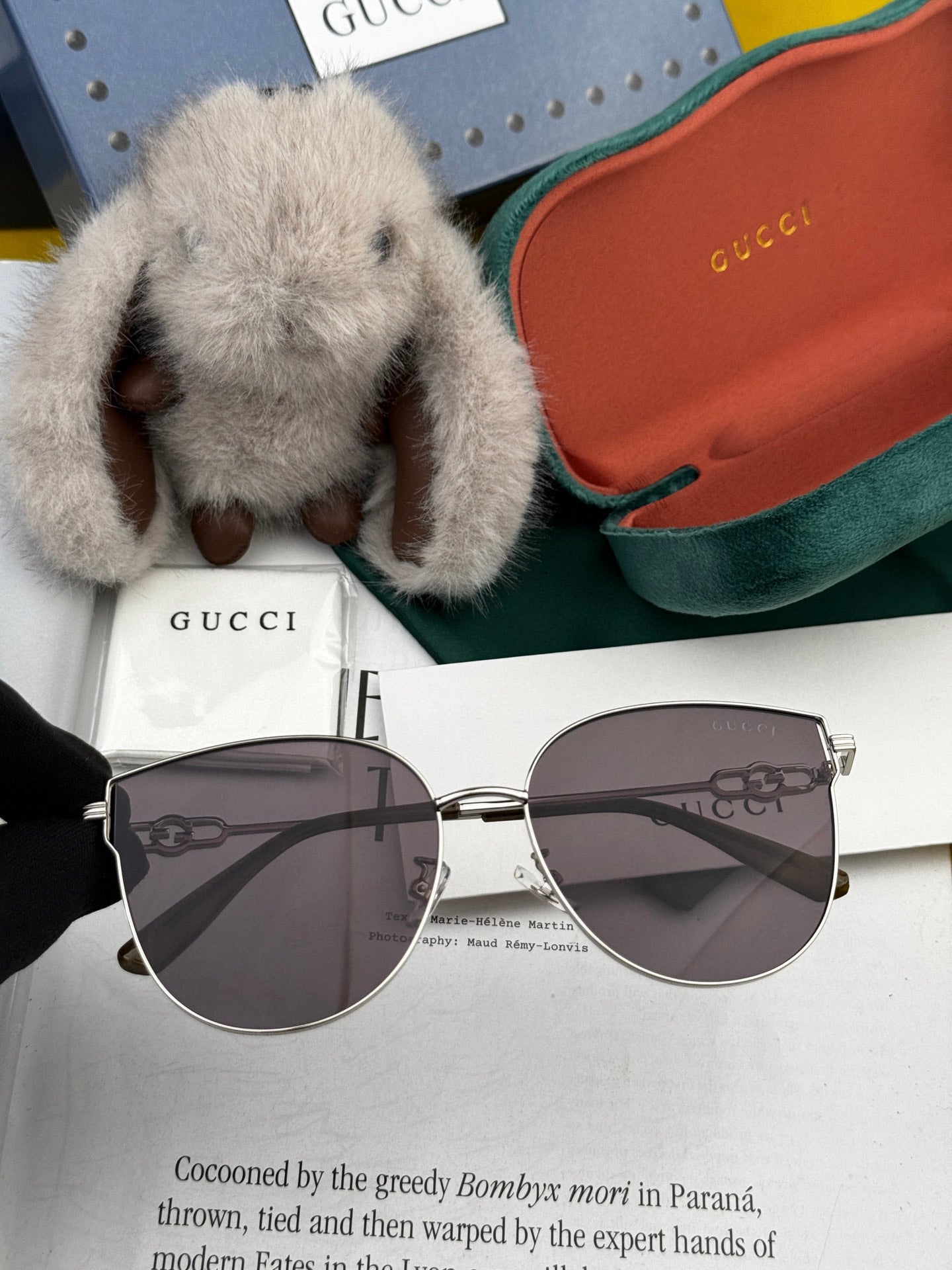 BUTTERFLY FRAME SUNGLASSES G3635 IN METAL - Gradient smoke
