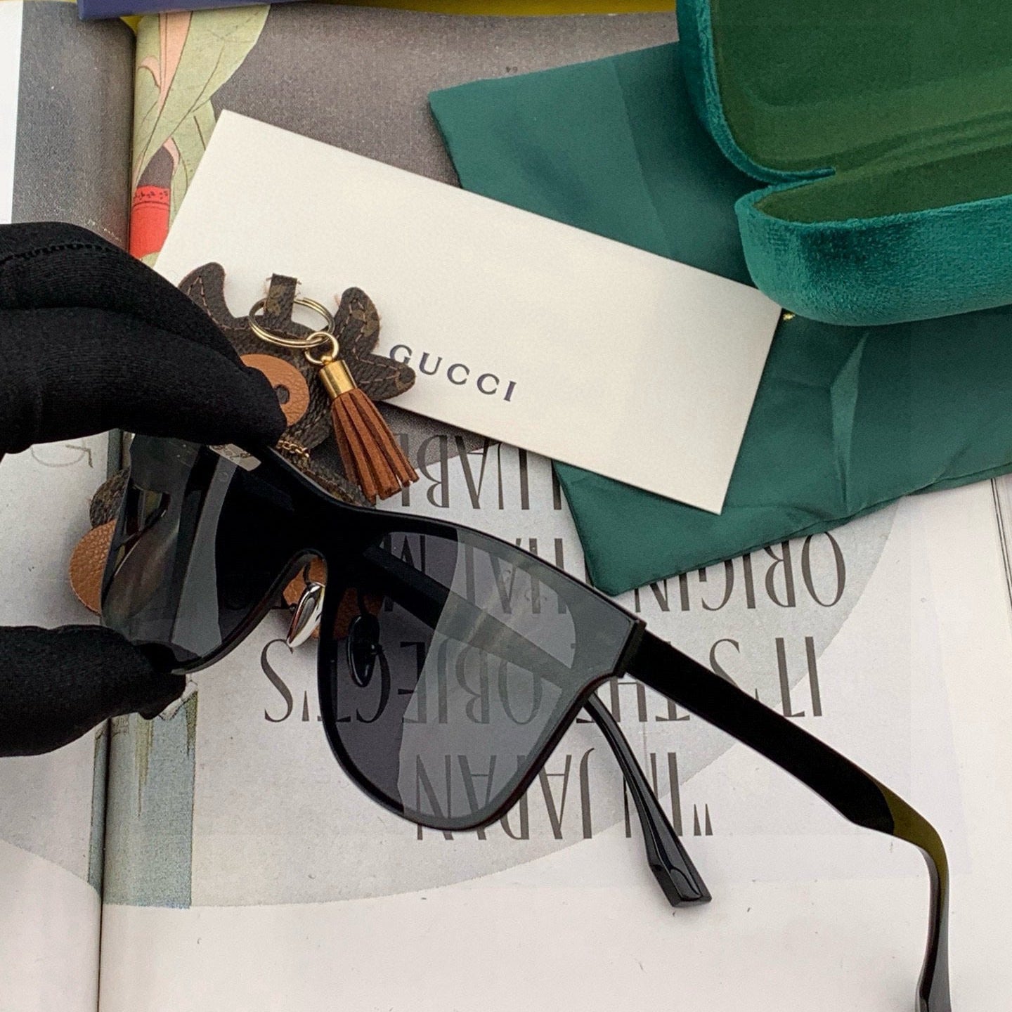 SQUARE FRAME SUNGLASSES G3000 IN ACETATE - Silver