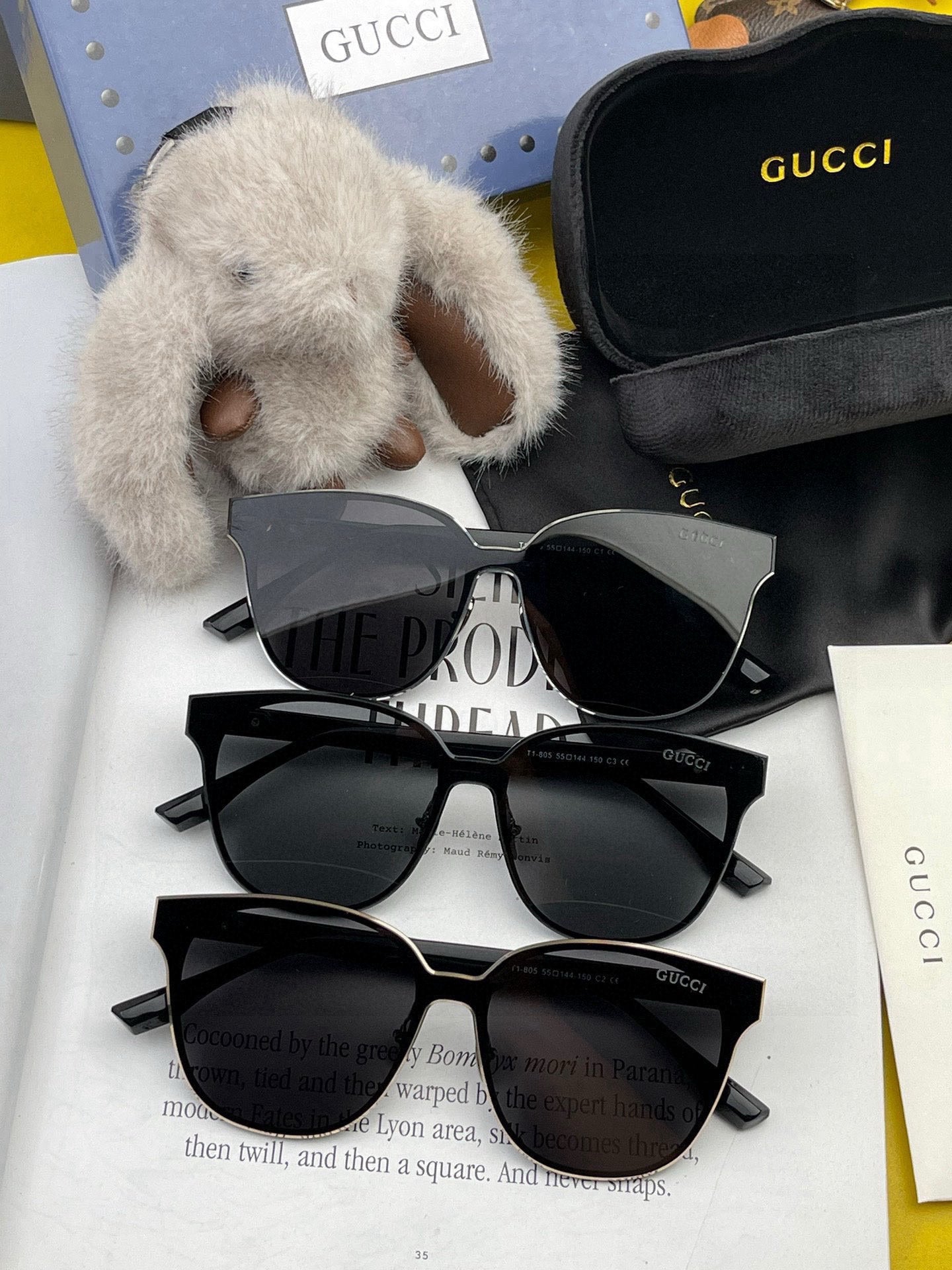 BUTTERFLY FRAME SUNGLASSES G580 IN ACETATE - Silver