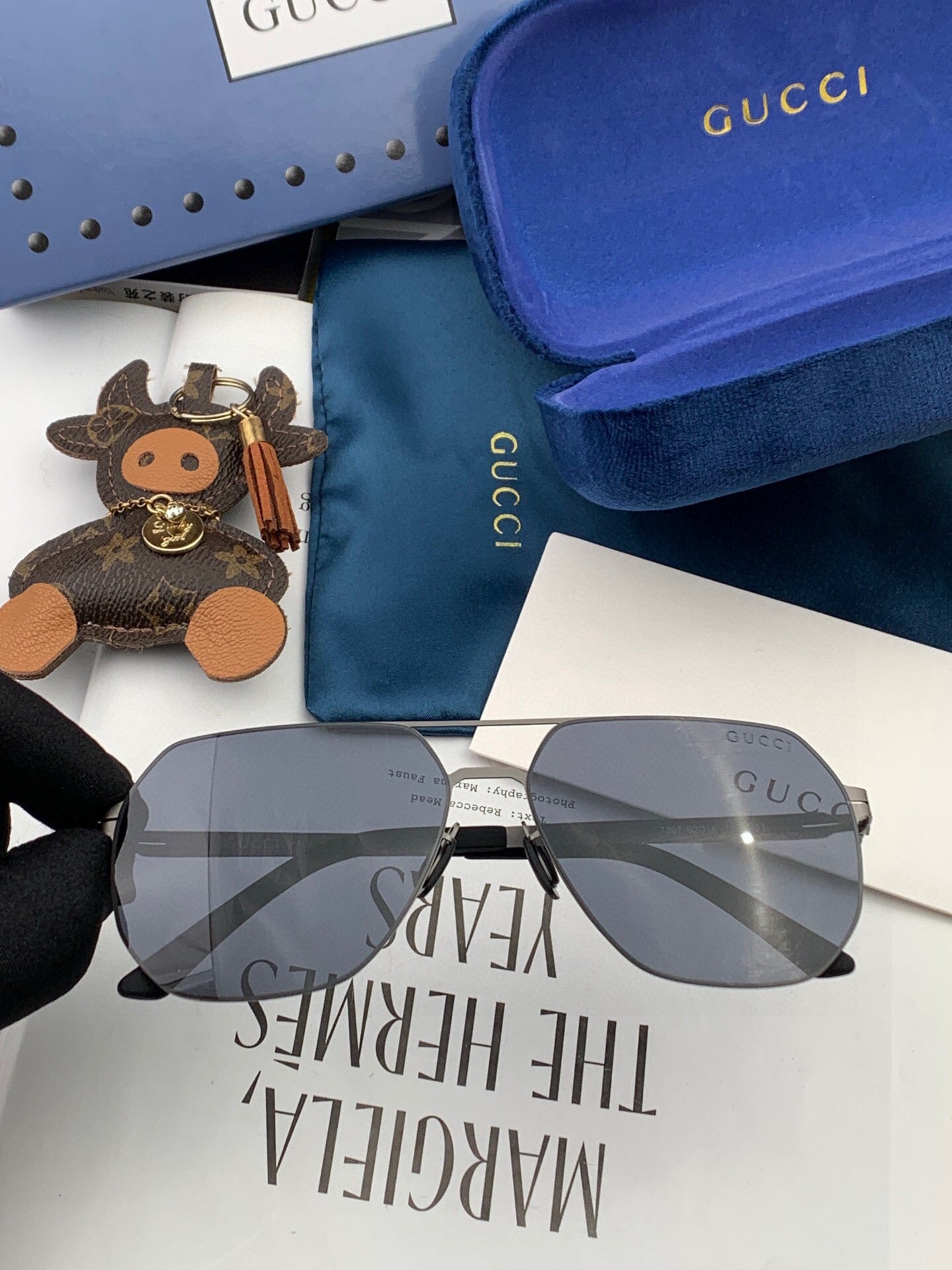 NAVIGATOR FRAME SUNGLASSES G7730 IN METAL - Mirrored gold