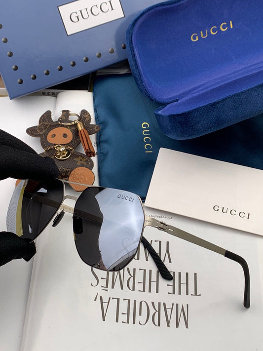 NAVIGATOR FRAME SUNGLASSES G7730 IN METAL - Mirrored gold
