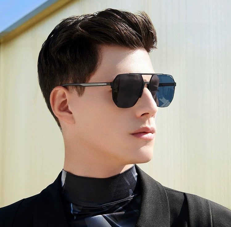 NAVIGATOR FRAME SUNGLASSES G3380 IN METAL - Dark grey