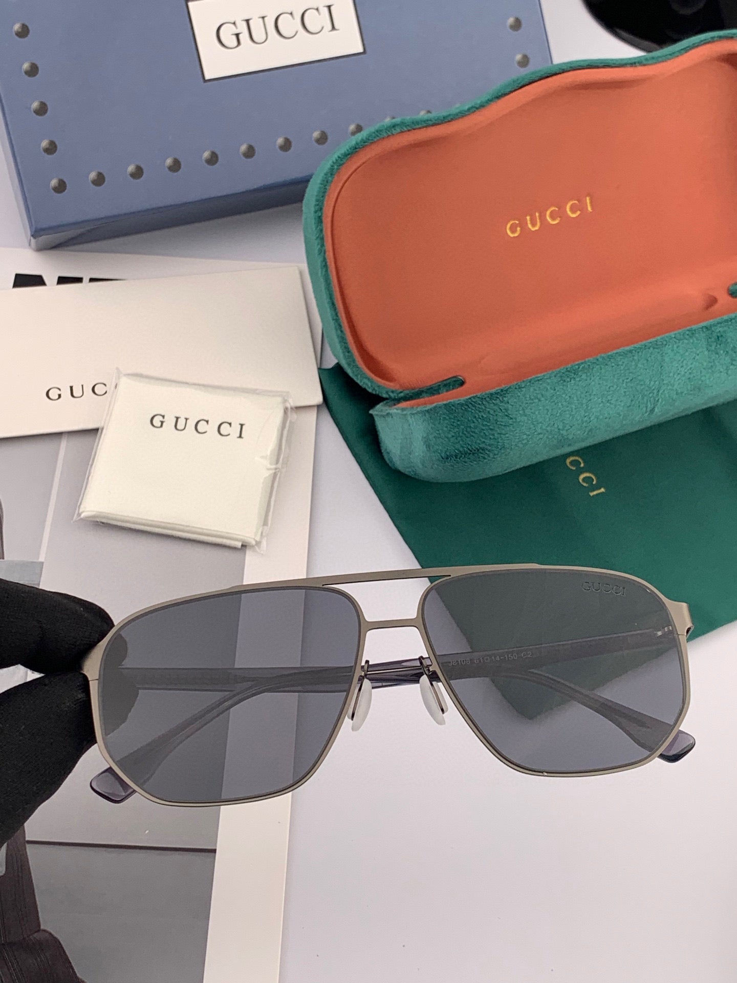 NAVIGATOR FRAME SUNGLASSES G8810 IN METAL - Dark grey