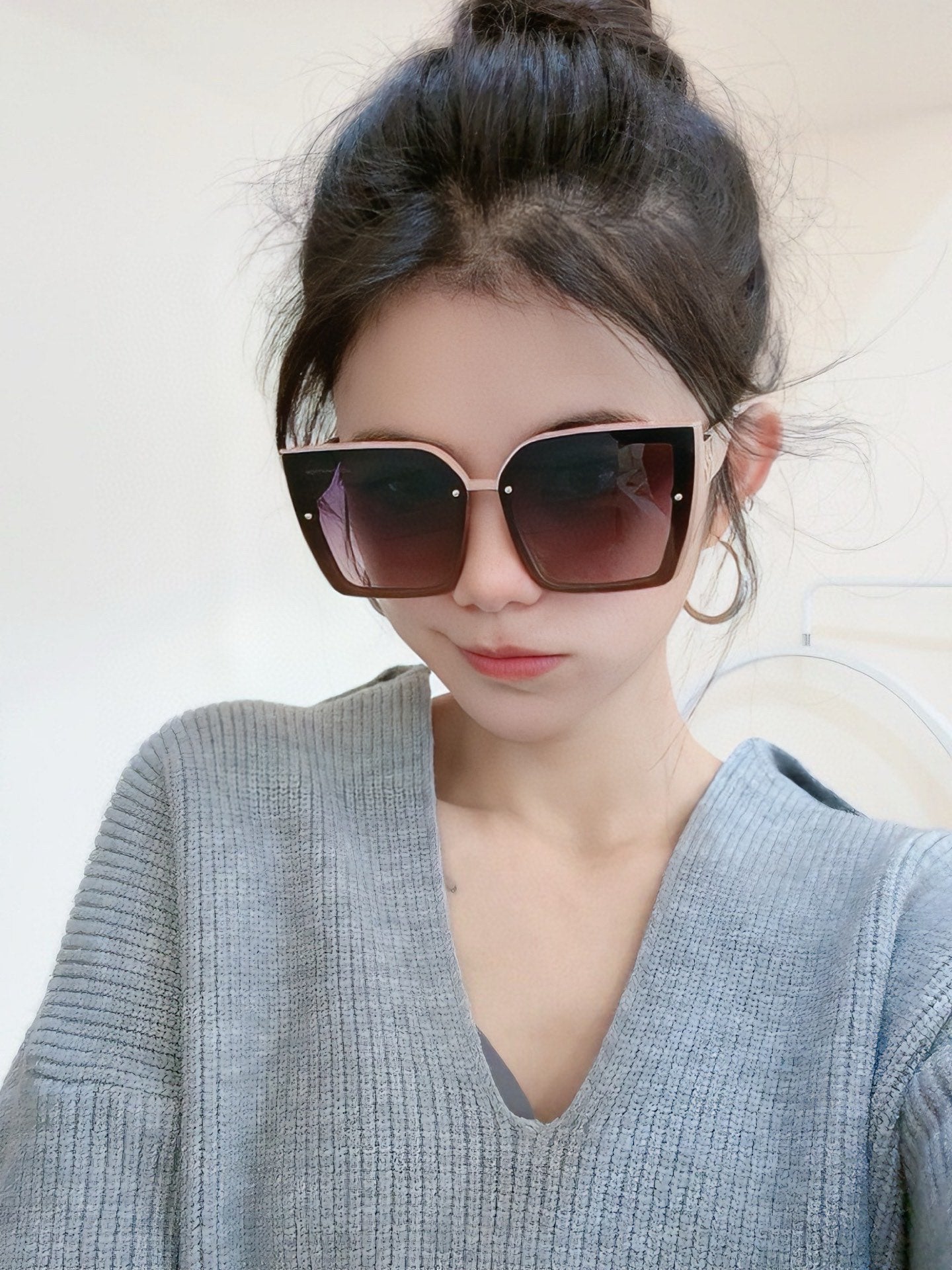 SQUARE SUNGLASSES L822 IN ACETATE - Green