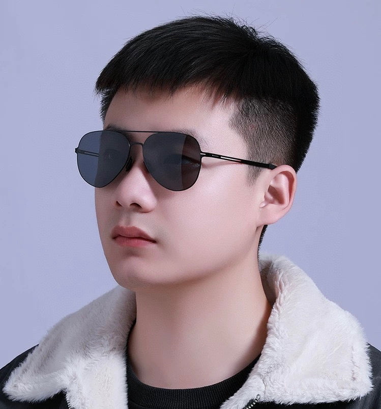 PILOT SUNGLASSES L1862 IN METAL - Black