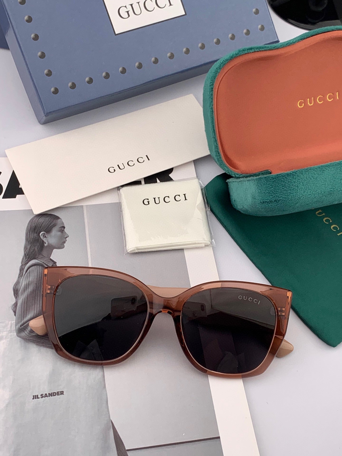 BUTTERFLY FRAME SUNGLASSES G9317 IN ACETATE - Dark tortoiseshell