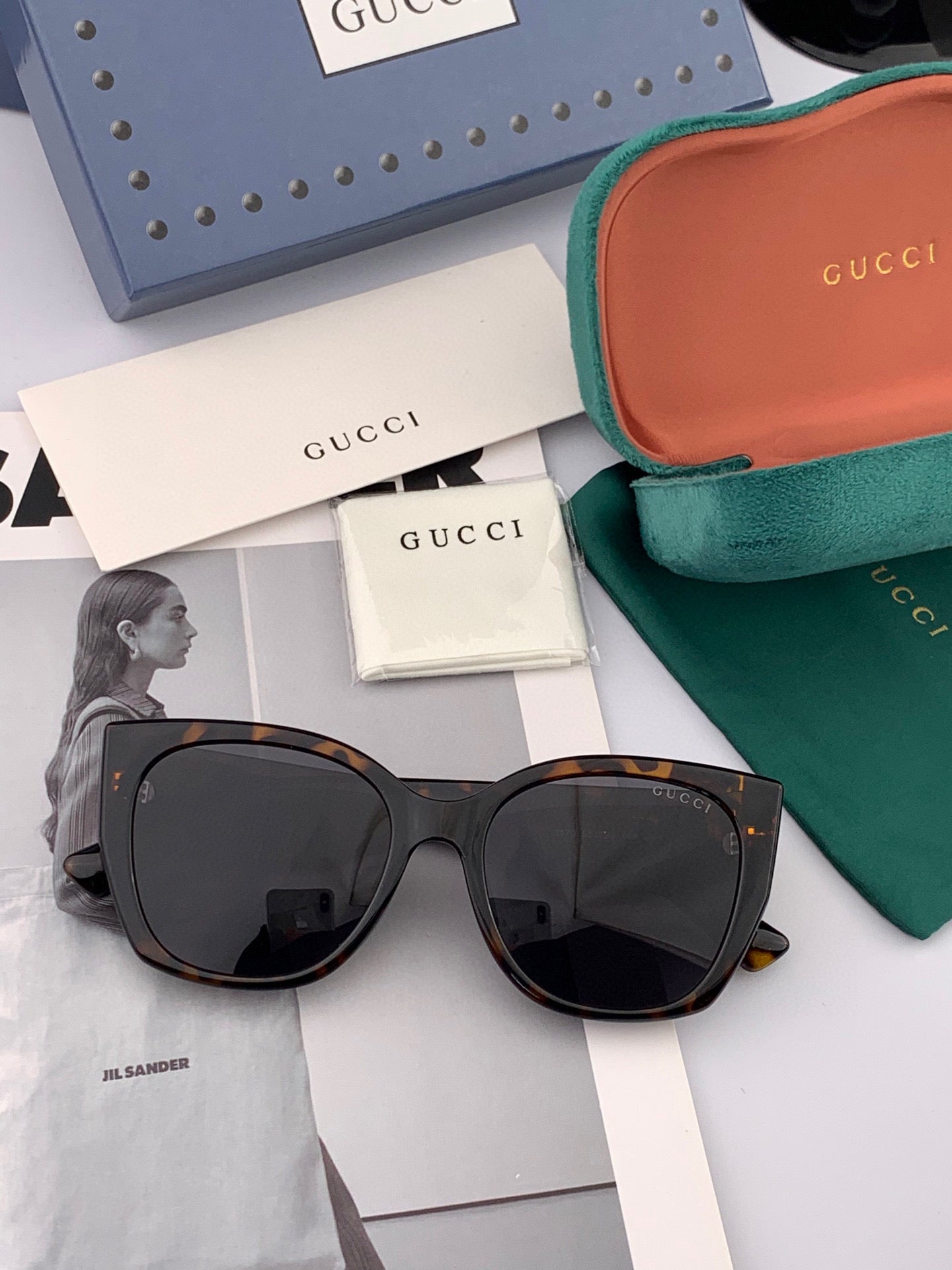BUTTERFLY FRAME SUNGLASSES G9317 IN ACETATE - Dark tortoiseshell