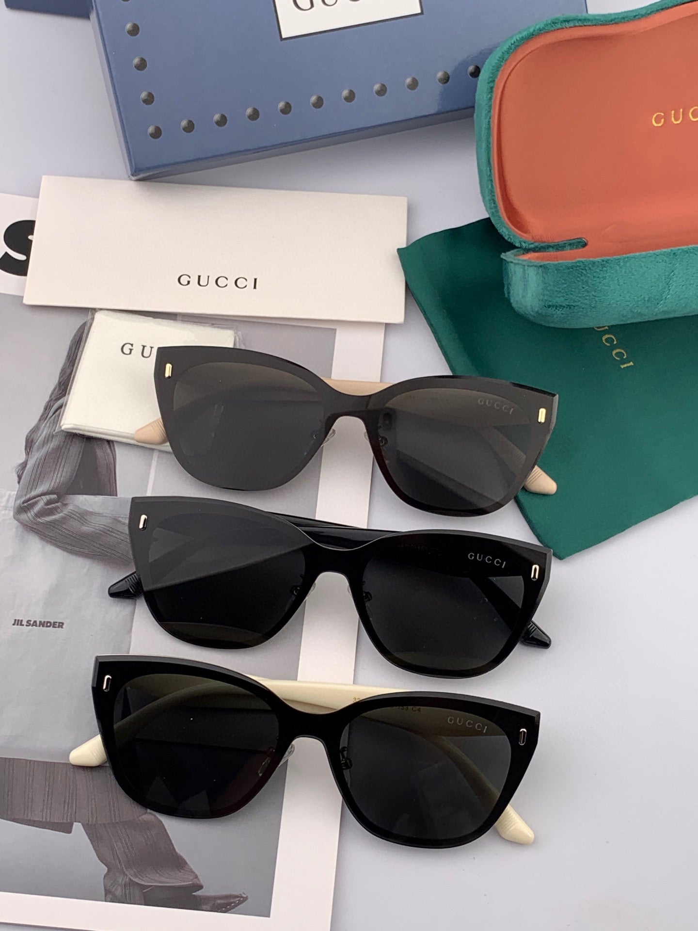 CAT-EYE FRAME SUNGLASSES G3322 IN ACETATE - Beige