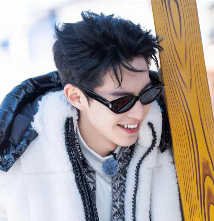 OVAL FRAME SUNGLASSES G0111 IN ACETATE - Beige