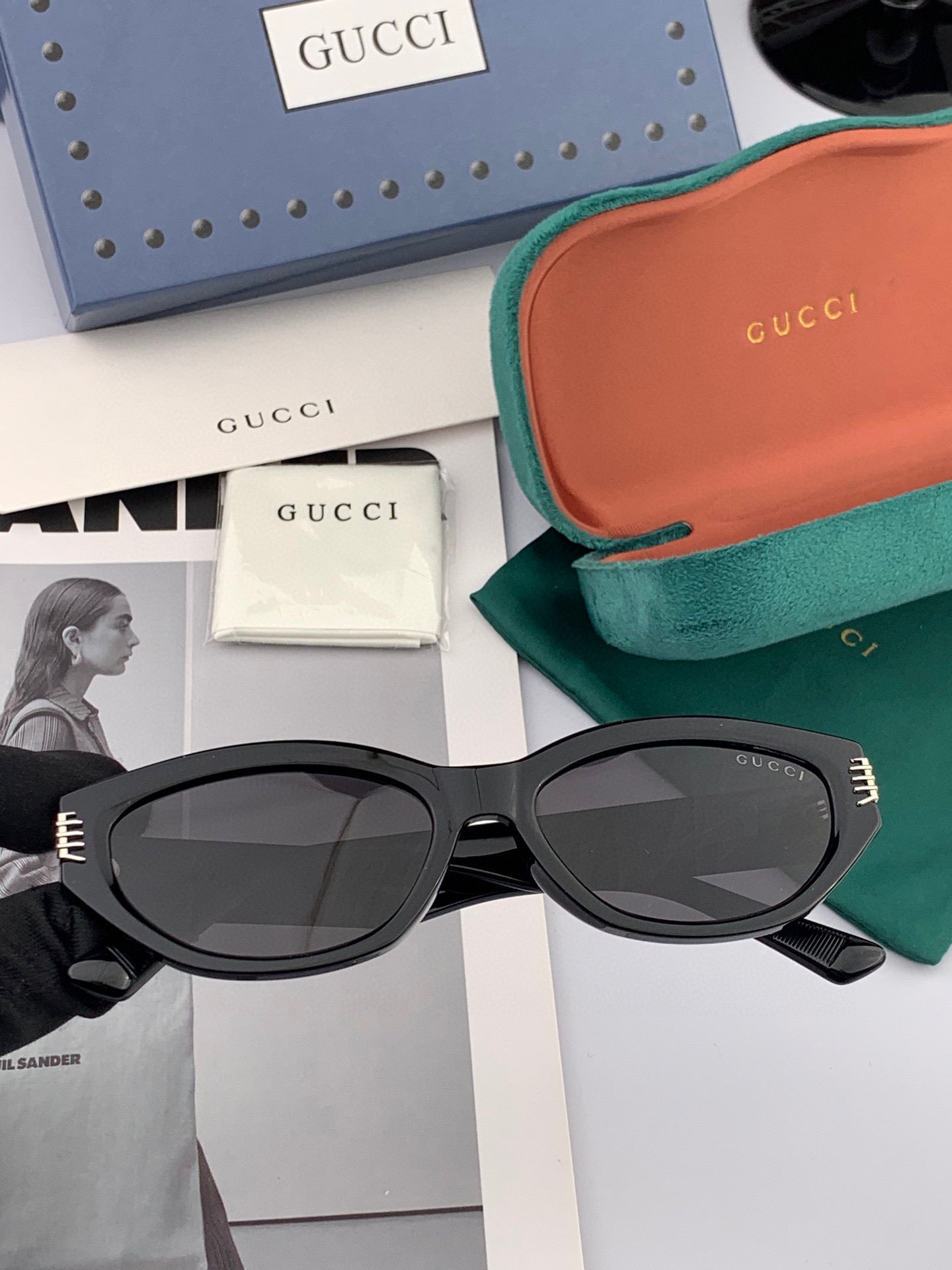 OVAL FRAME SUNGLASSES G0111 IN ACETATE - Beige