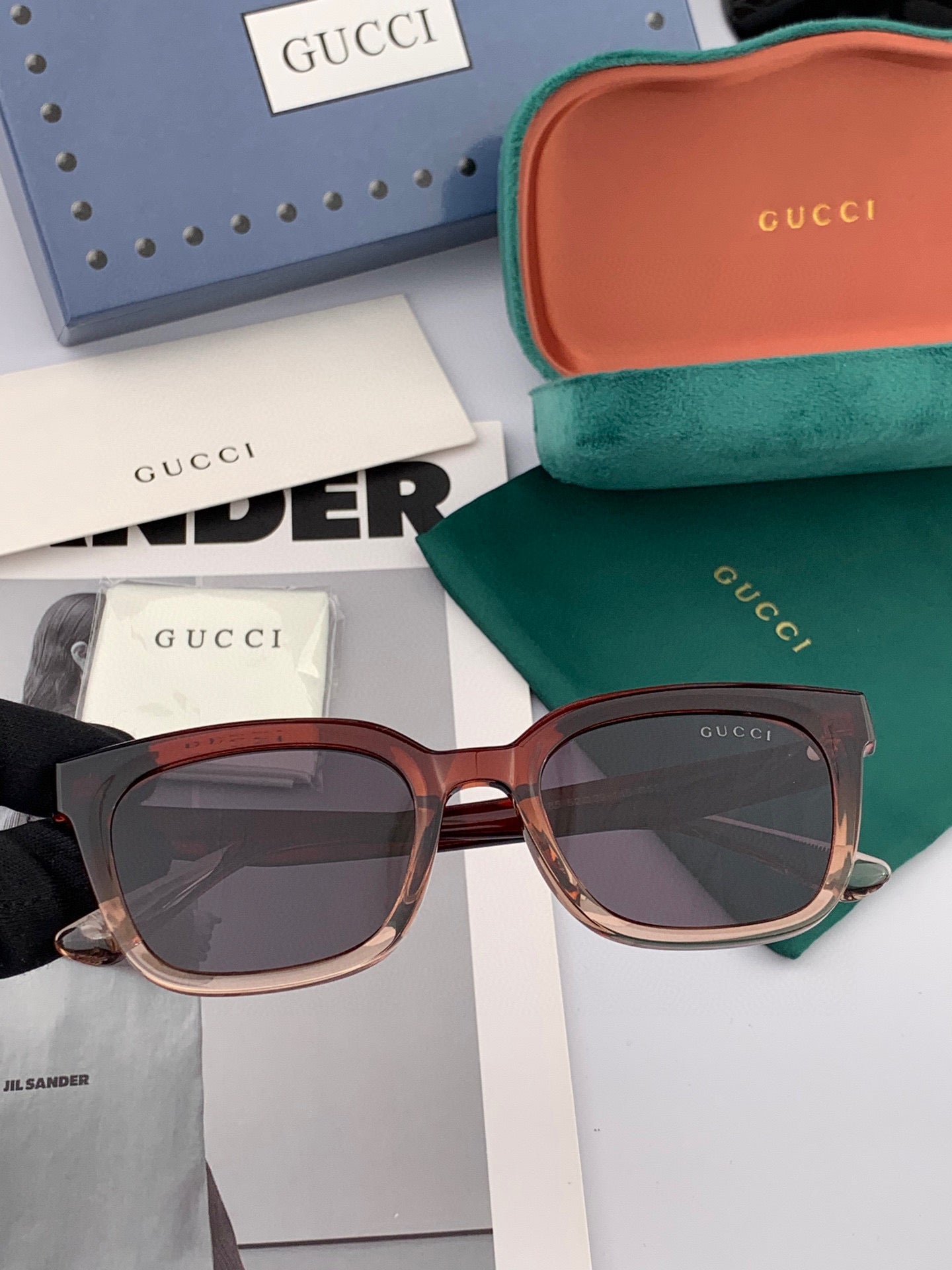 SQUARE FRAME SUNGLASSES G5108 IN ACETATE - White