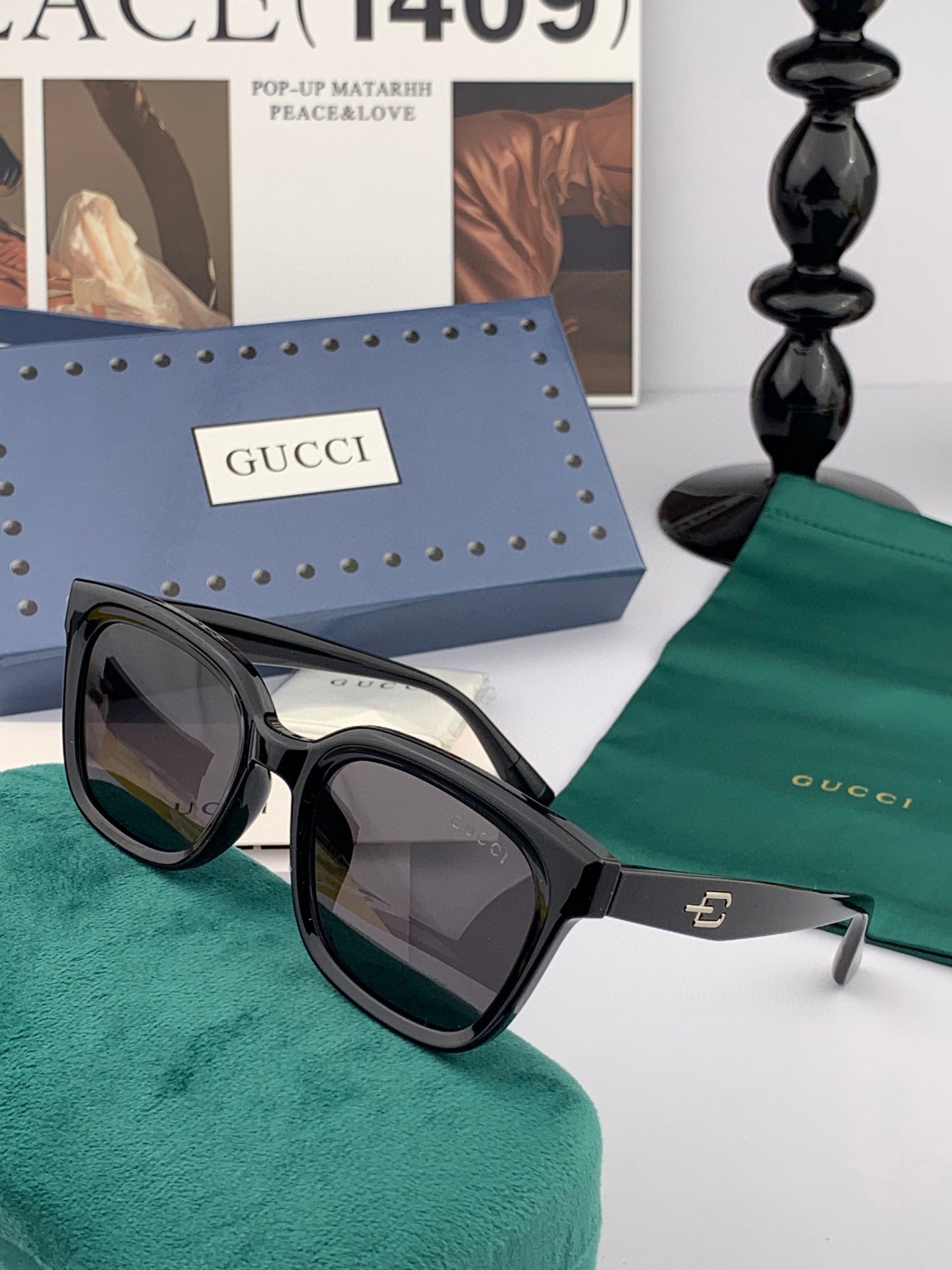 SQUARE FRAME SUNGLASSES G5108 IN ACETATE - White