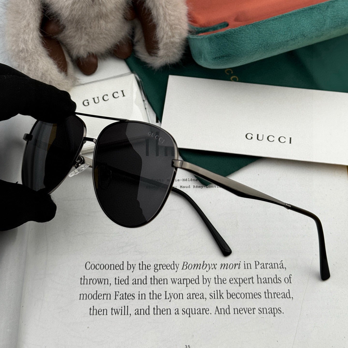 AVIATOR FRAME SUNGLASSES G9203 IN METAL - Black