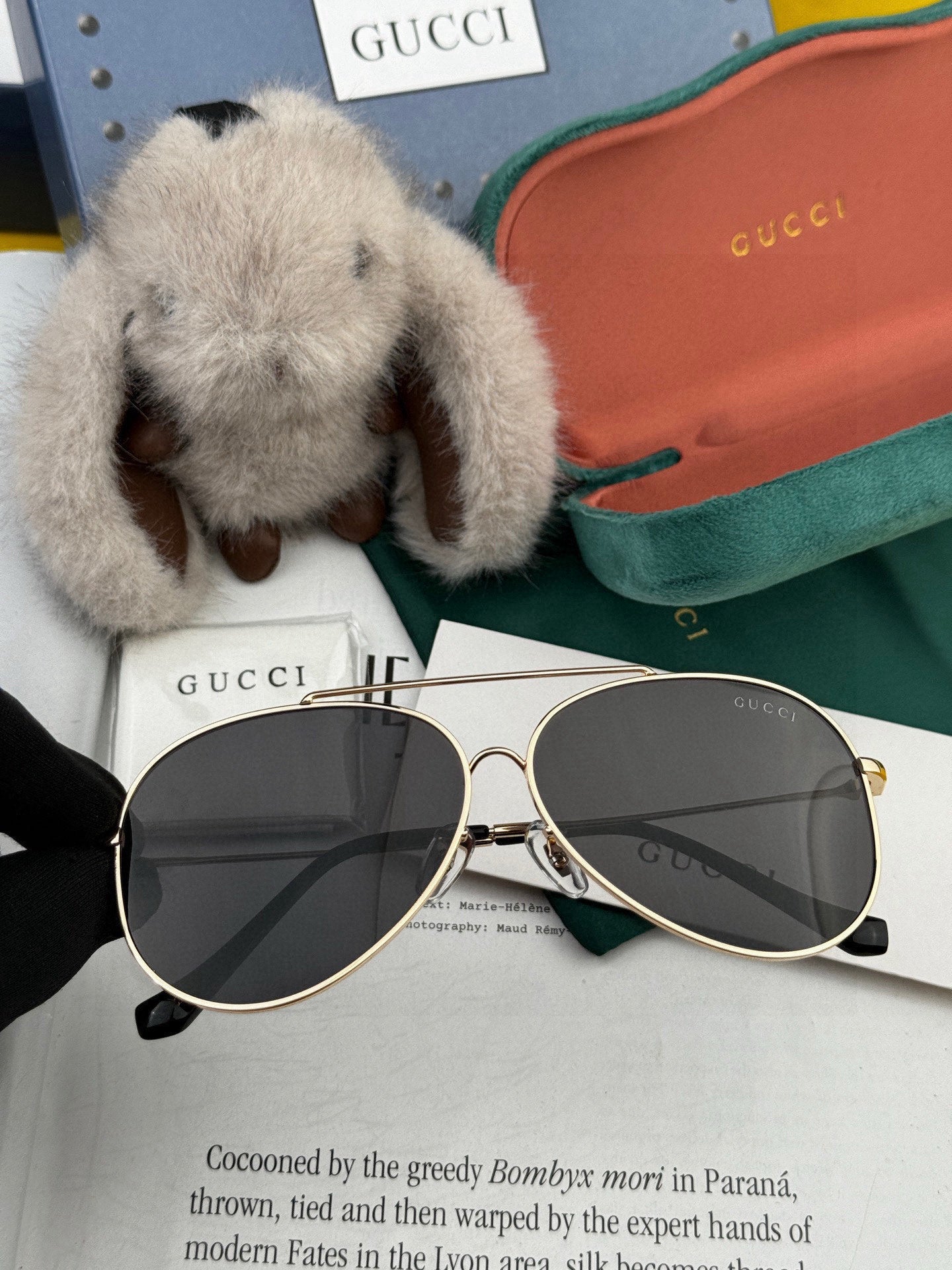 AVIATOR FRAME SUNGLASSES G2203 IN METAL - Black