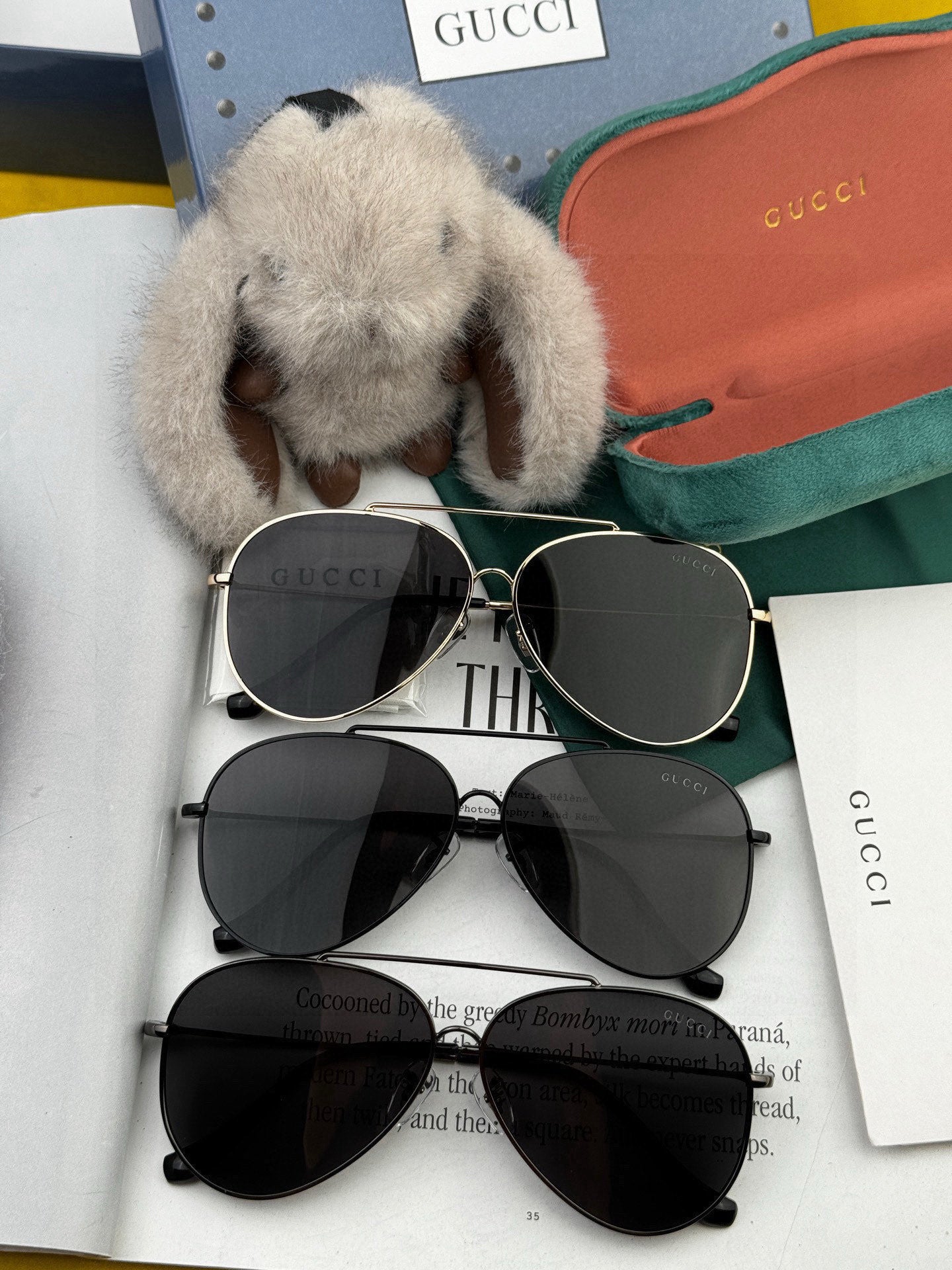 AVIATOR FRAME SUNGLASSES G2203 IN METAL - Black