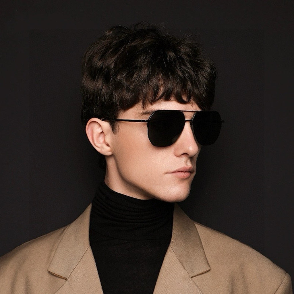 NAVIGATOR FRAME SUNGLASSES G3227 IN METAL - Black