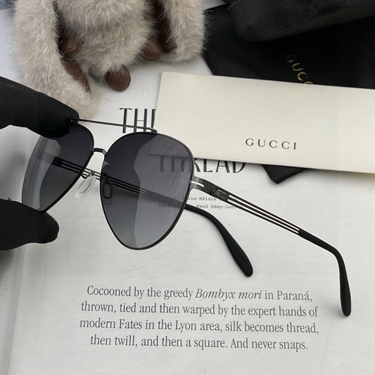 AVATOR FRAME SUNGLASSES G6705 IN METAL - Black