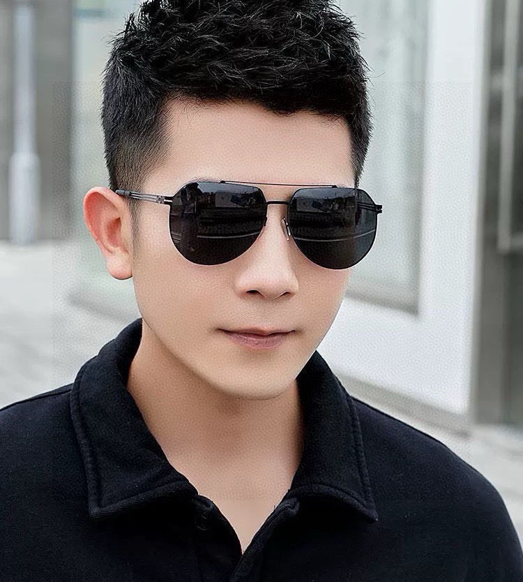 AVATOR FRAME SUNGLASSES G6705 IN METAL - Black