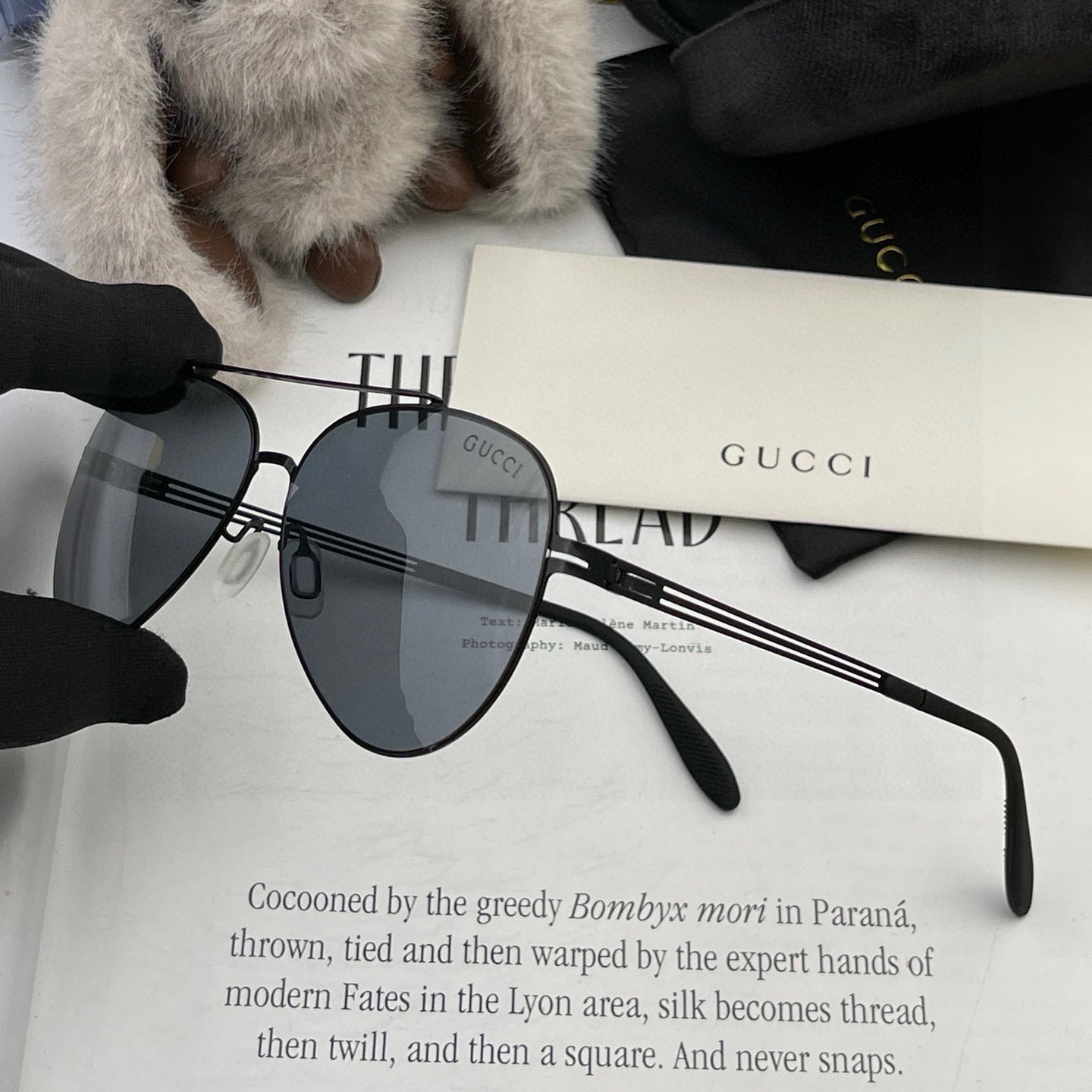AVATOR FRAME SUNGLASSES G6705 IN METAL - Black