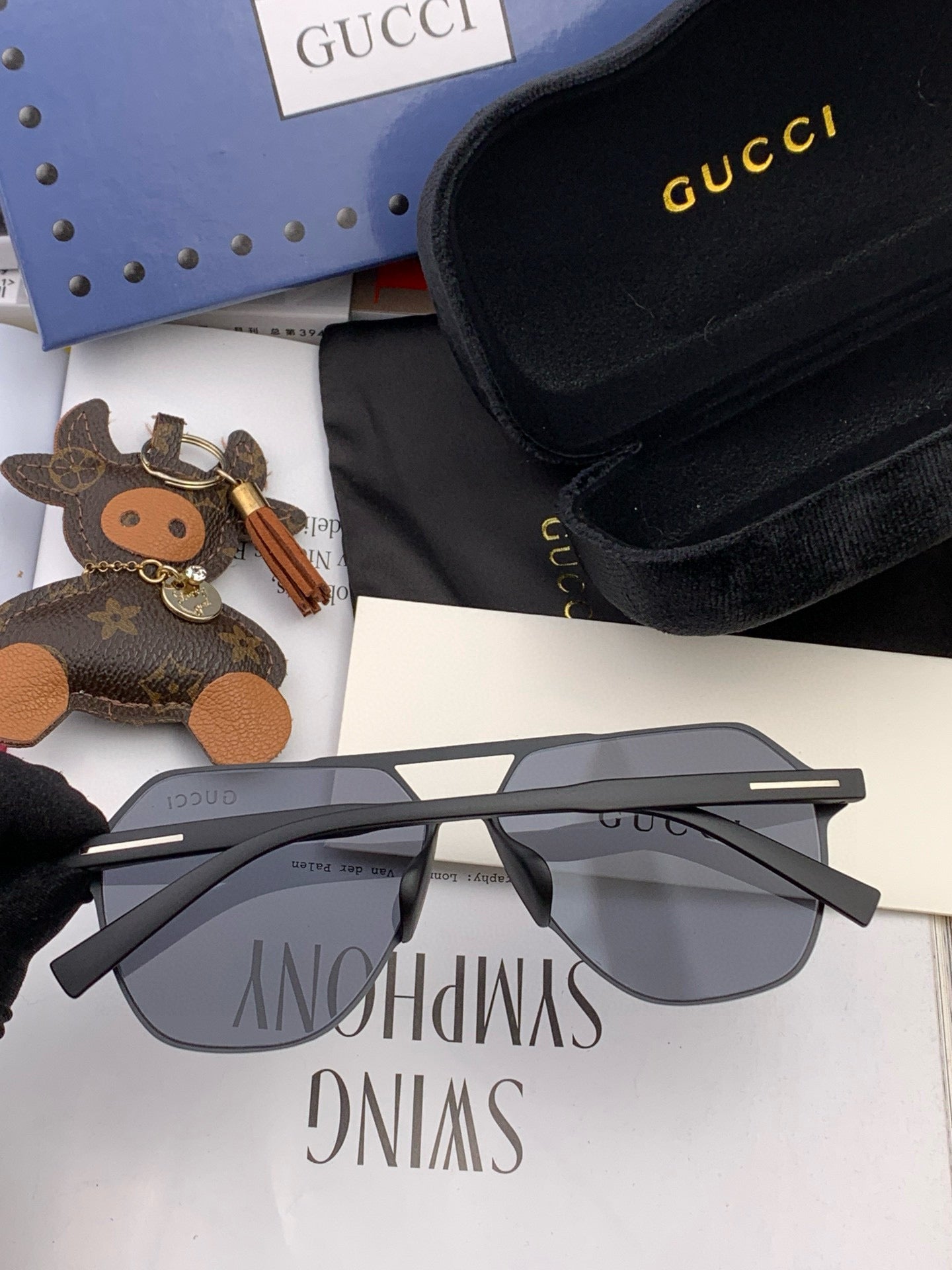 LOW NOSE BRIDGE FIT SUNGLASSES G3807 IN METAL - Black