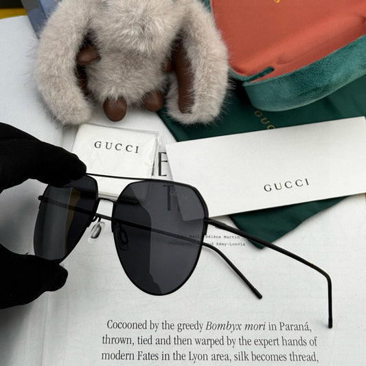 AVIATOR FRAME SUNGLASSES 575761 IN METAL - Black