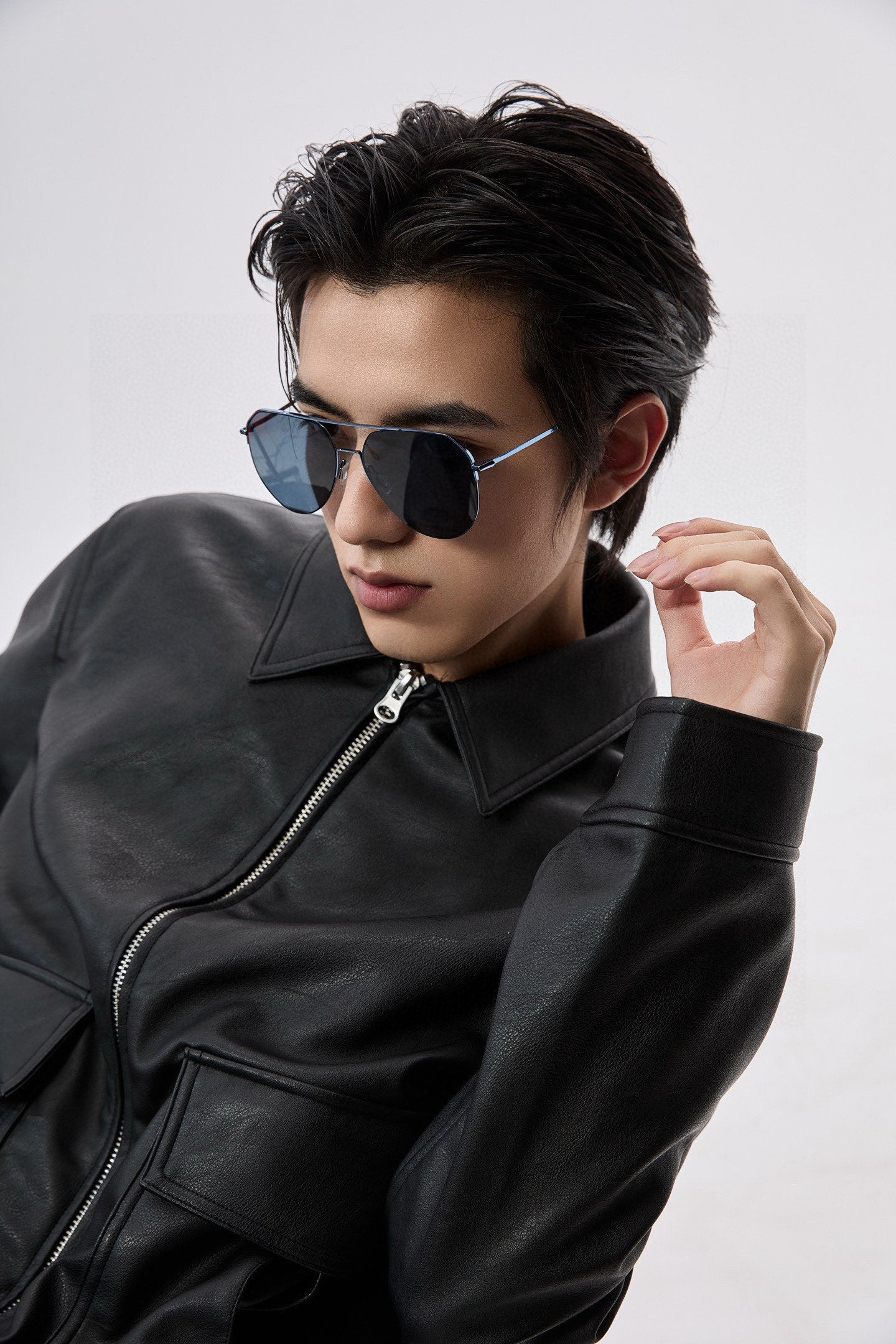 AVIATOR FRAME SUNGLASSES 575761 IN METAL - Black