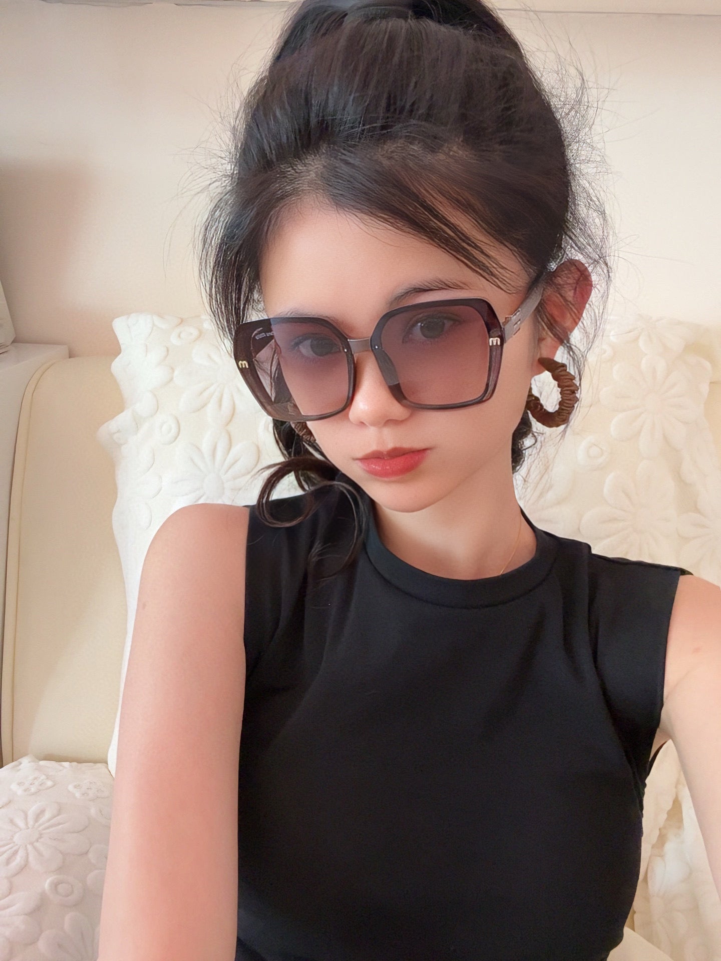 RUNWAY SQUARE SUNGLASSES M4304 IN ACETATE - Beige