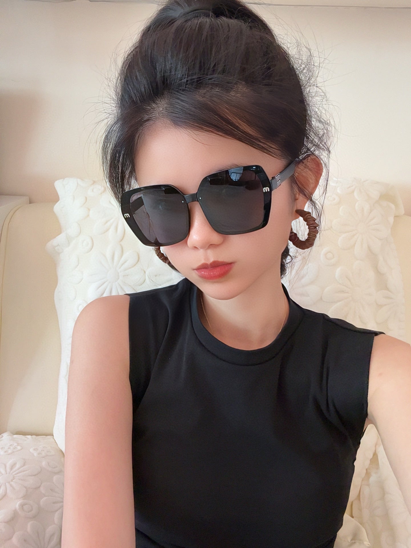 RUNWAY SQUARE SUNGLASSES M4304 IN ACETATE - Beige