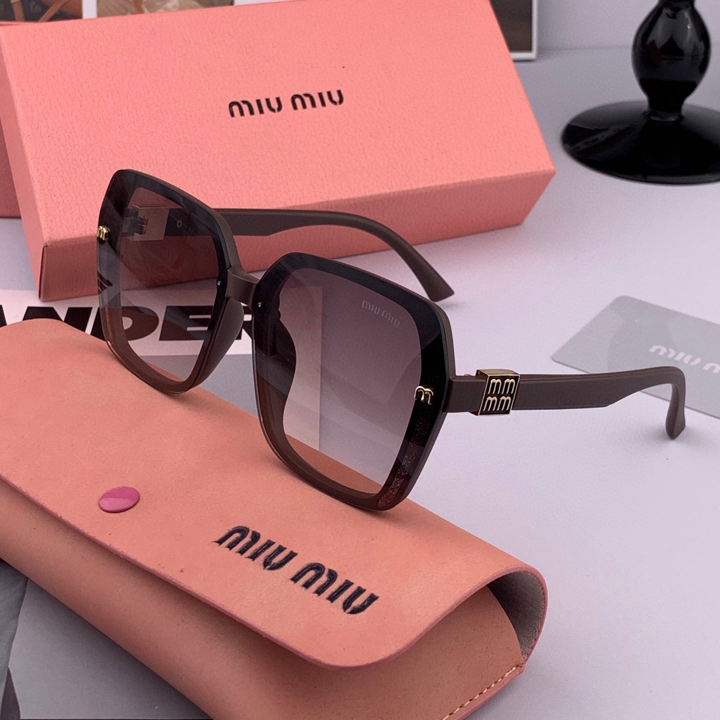 RUNWAY SQUARE SUNGLASSES M4304 IN ACETATE - Beige