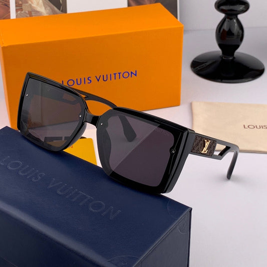 SQUARE SUNGLASSES L4310 IN ACETATE - Black