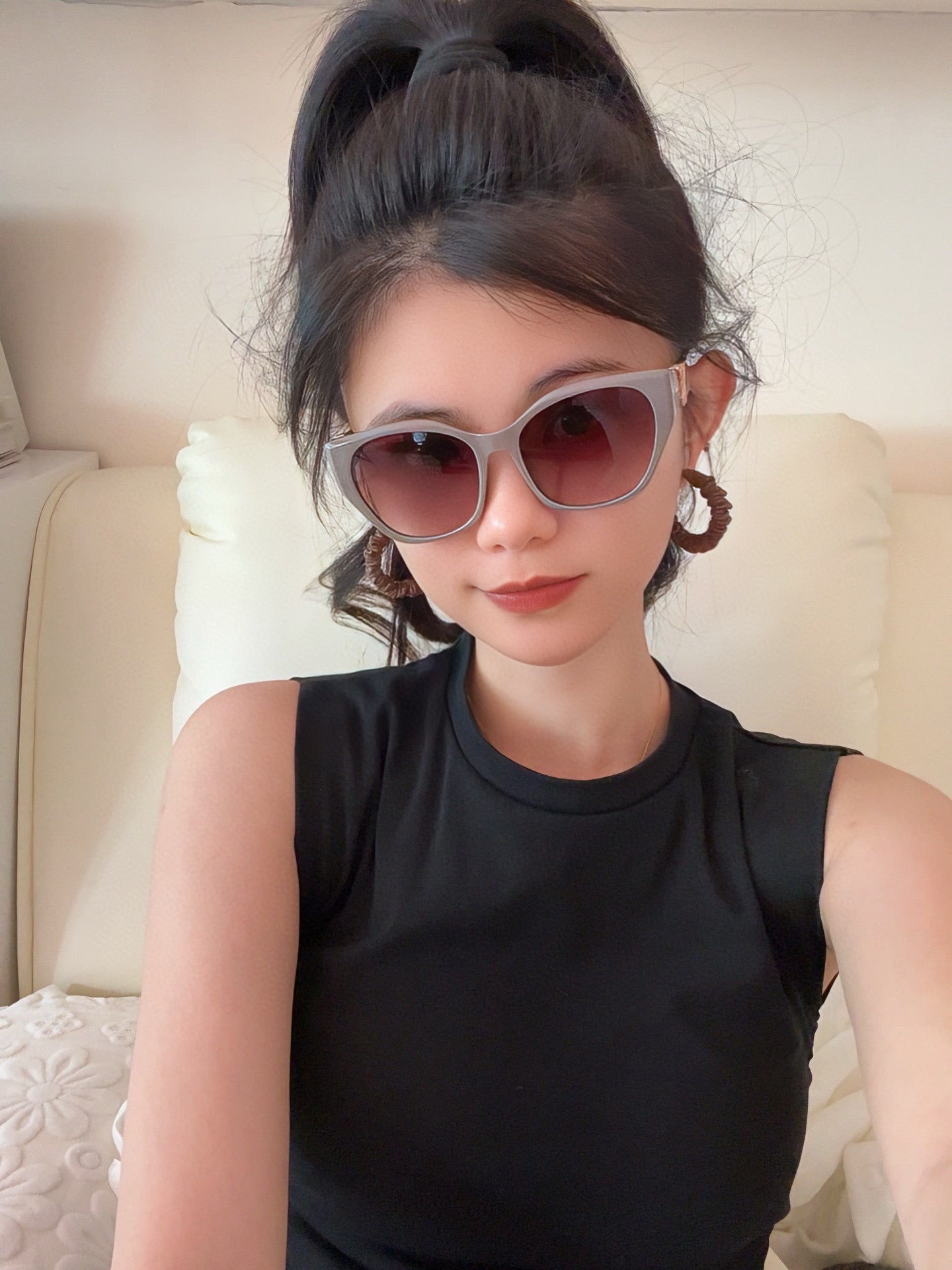 CAT EYE SUNGLASSES L4550 IN ACETATE - Havana