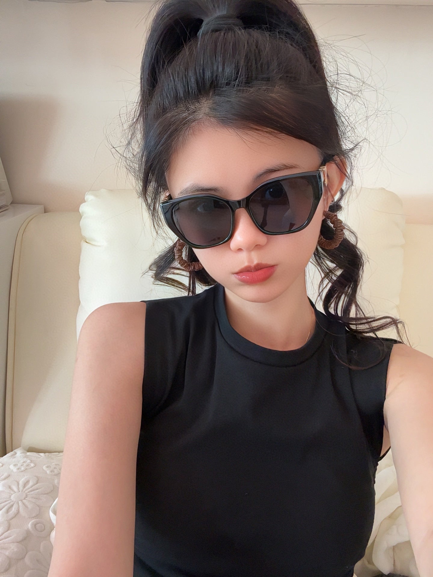 CAT EYE SUNGLASSES L4550 IN ACETATE - Havana