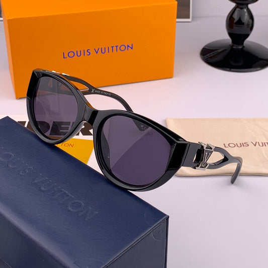 CAT EYE SUNGLASSES L1231 IN ACETATE - Black